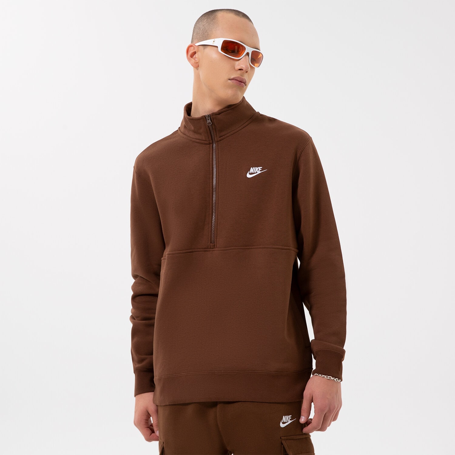 Bluza męska NIKE BLUZA SPORTSWEAR CLUB DD4732-259 BRĄZOWY