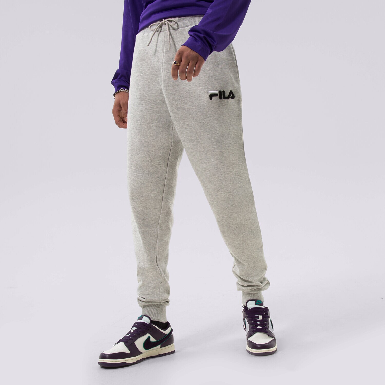Spodnie sportowe męskie FILA SPODNIE JAKEY TK119176182 SZARY