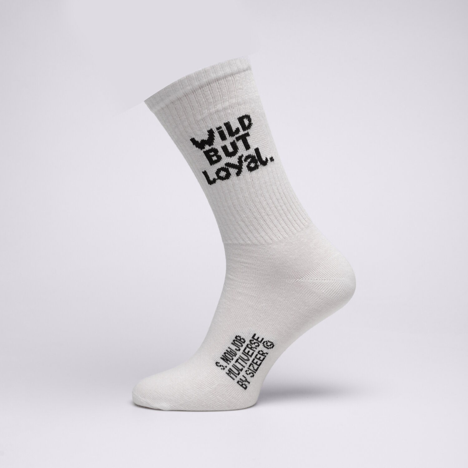 Skarpetki sportowe damskie S.NOW JOB SIZEER SOCKS "WILD BUT LOYAL"  SI123SKD51001 BIAŁY