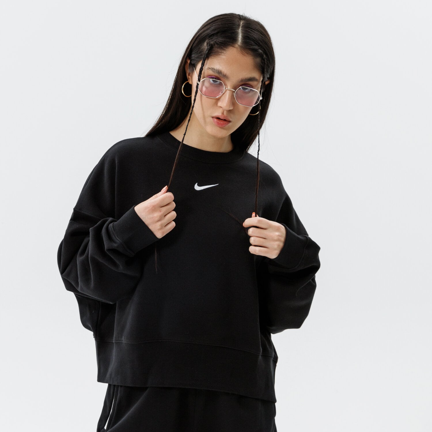 Bluza damska NIKE BLUZA W NSW ESSNTL FLC CREW CLCTN DJ7665-010 CZARNY