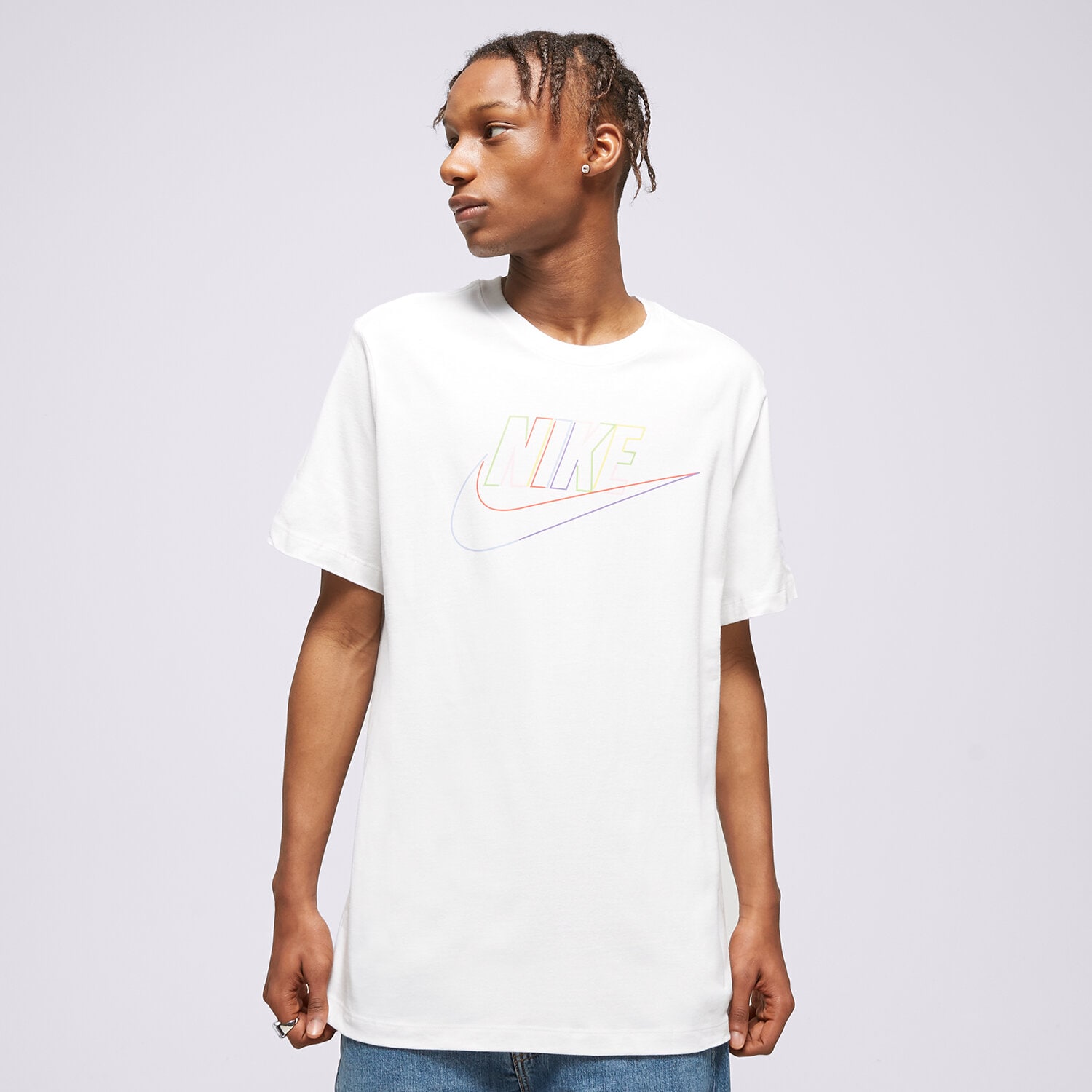 Koszulka, t-shirt sportowy męski NIKE T-SHIRT M NSW TEE CLUB+ BRD PK HBR DZ2871-100 BIAŁY