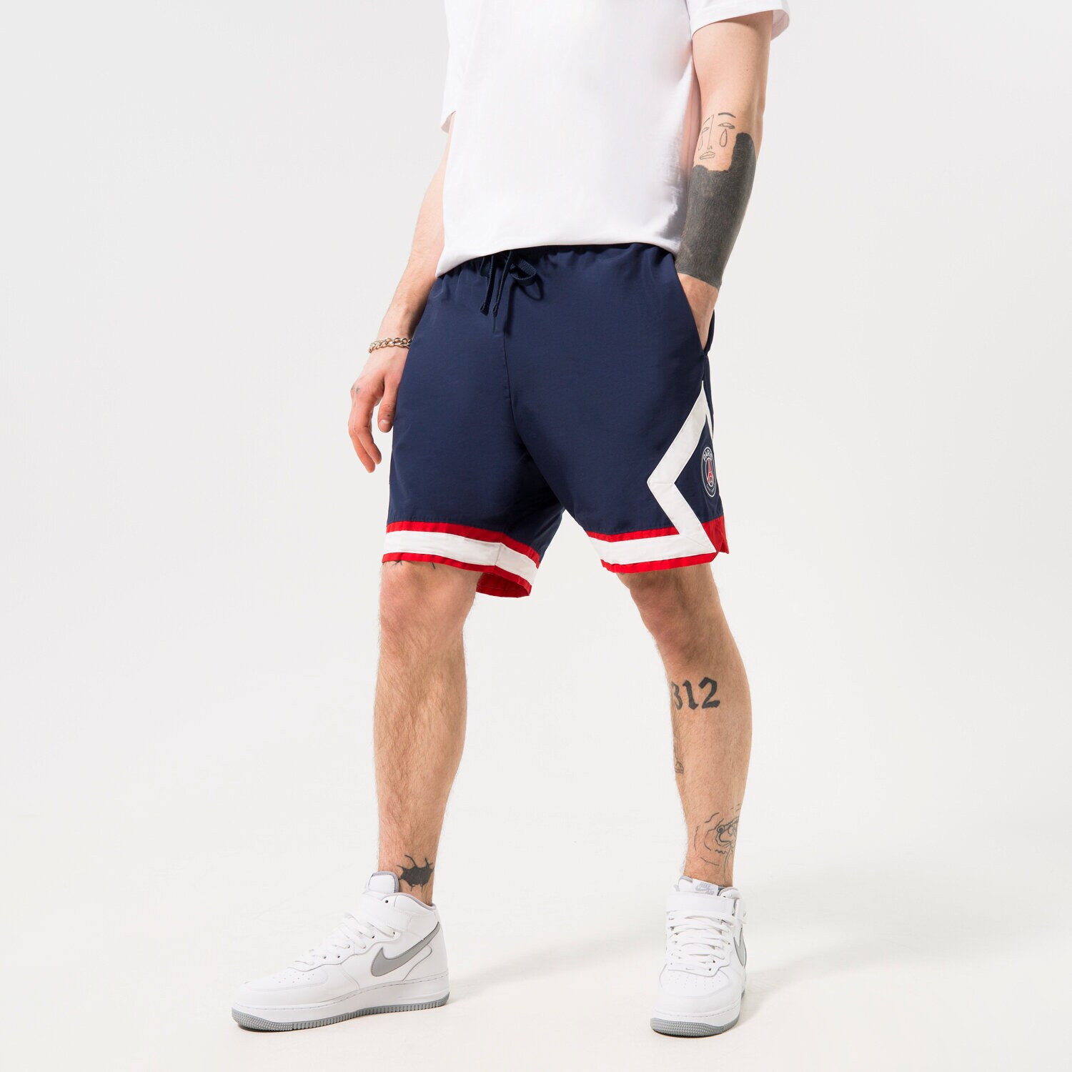 Krótkie spodenki, szorty męskie JORDAN SZORTY PARIS SAINT-GERMAIN JUMPMAN DB6516-410 GRANATOWY