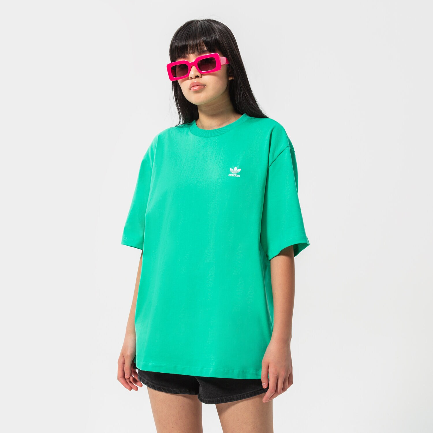 Koszulka, t-shirt damski ADIDAS T-SHIRT GRAPHIC TEE HF2020 ZIELONY