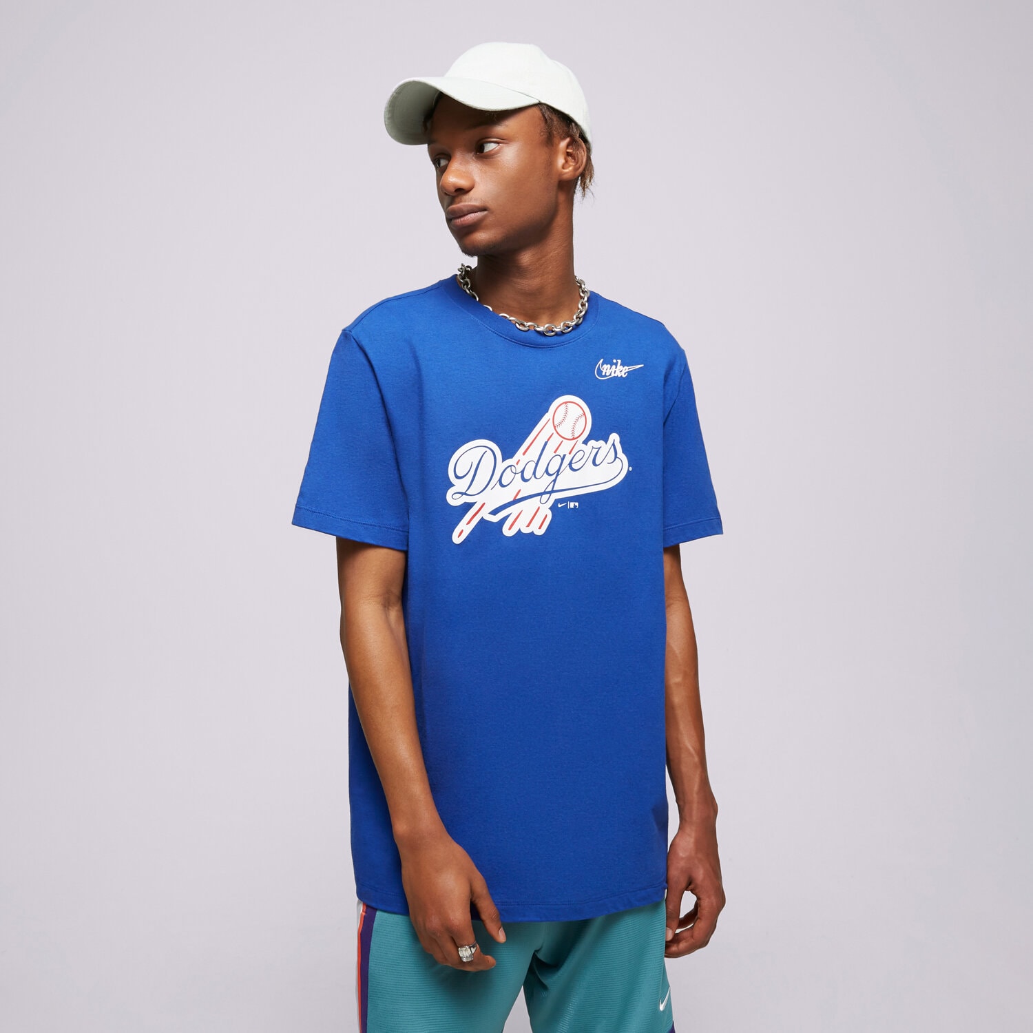 Koszulka, t-shirt sportowy męski NIKE T-SHIRT BROOKLYN DODGERS MLB N199-4EW-KB-GDO NIEBIESKI