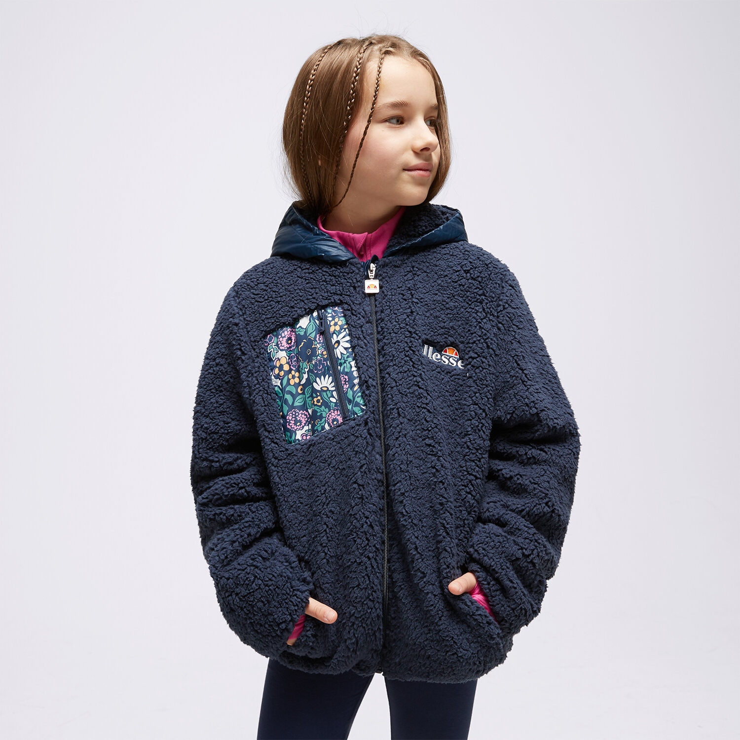 Dziecięca kurtka przejściowa (wiosenna/jesienna) ELLESSE KURTKA CIVILE JNR JACKET NAVY S4P16108429 GRANATOWY