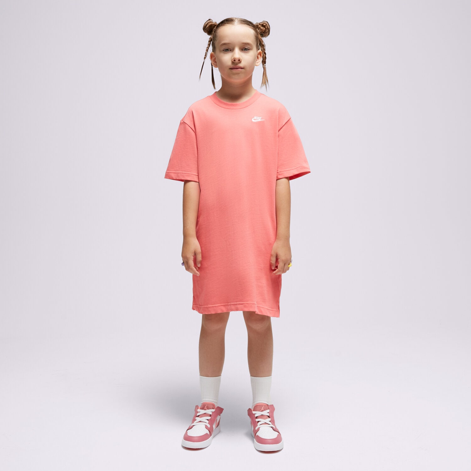 NIKE SUKIENKA G NSW TSHIRT DRSS FB1258-894 RÓŻOWY