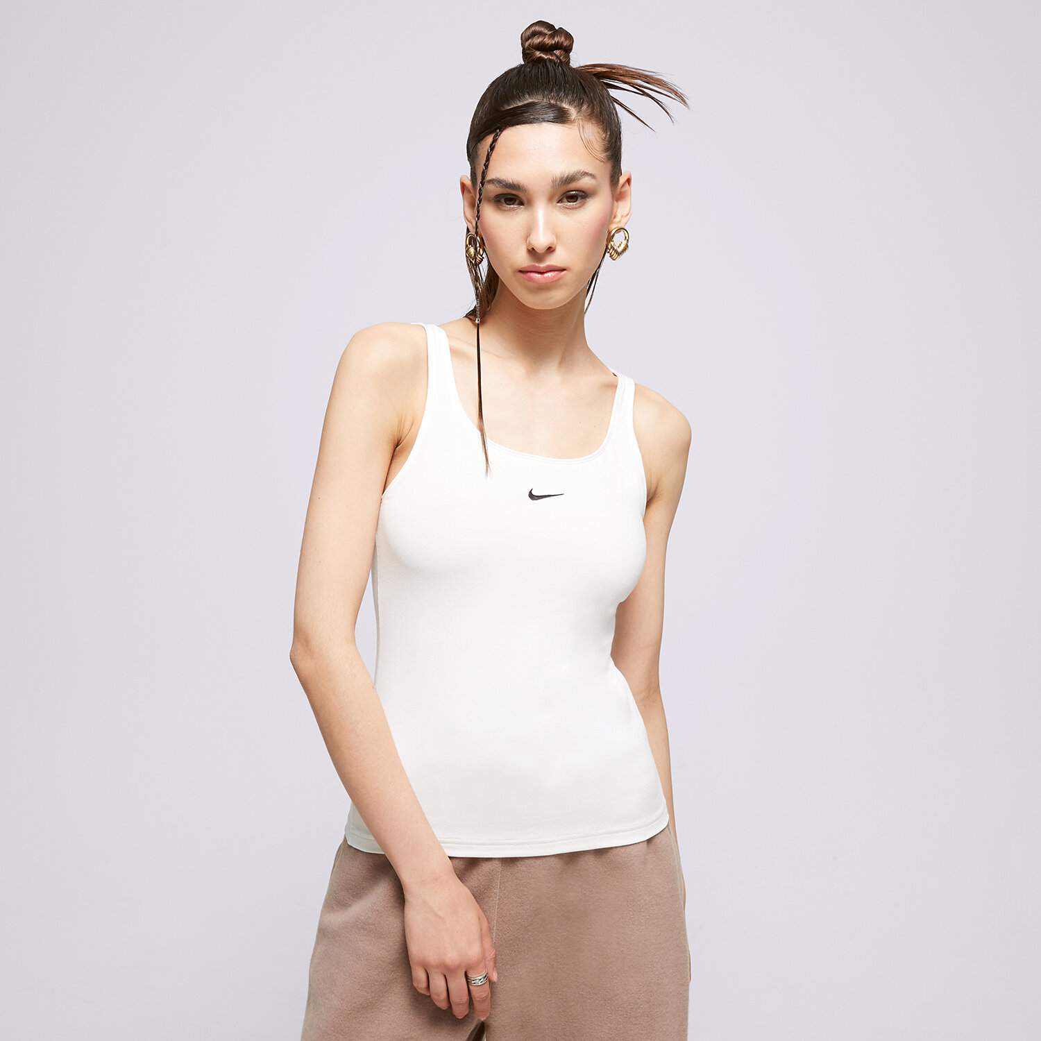 Koszulka, t-shirt damski NIKE T-SHIRT ESSENTIAL CAMI TANK TOP DH1345-100 BIAŁY