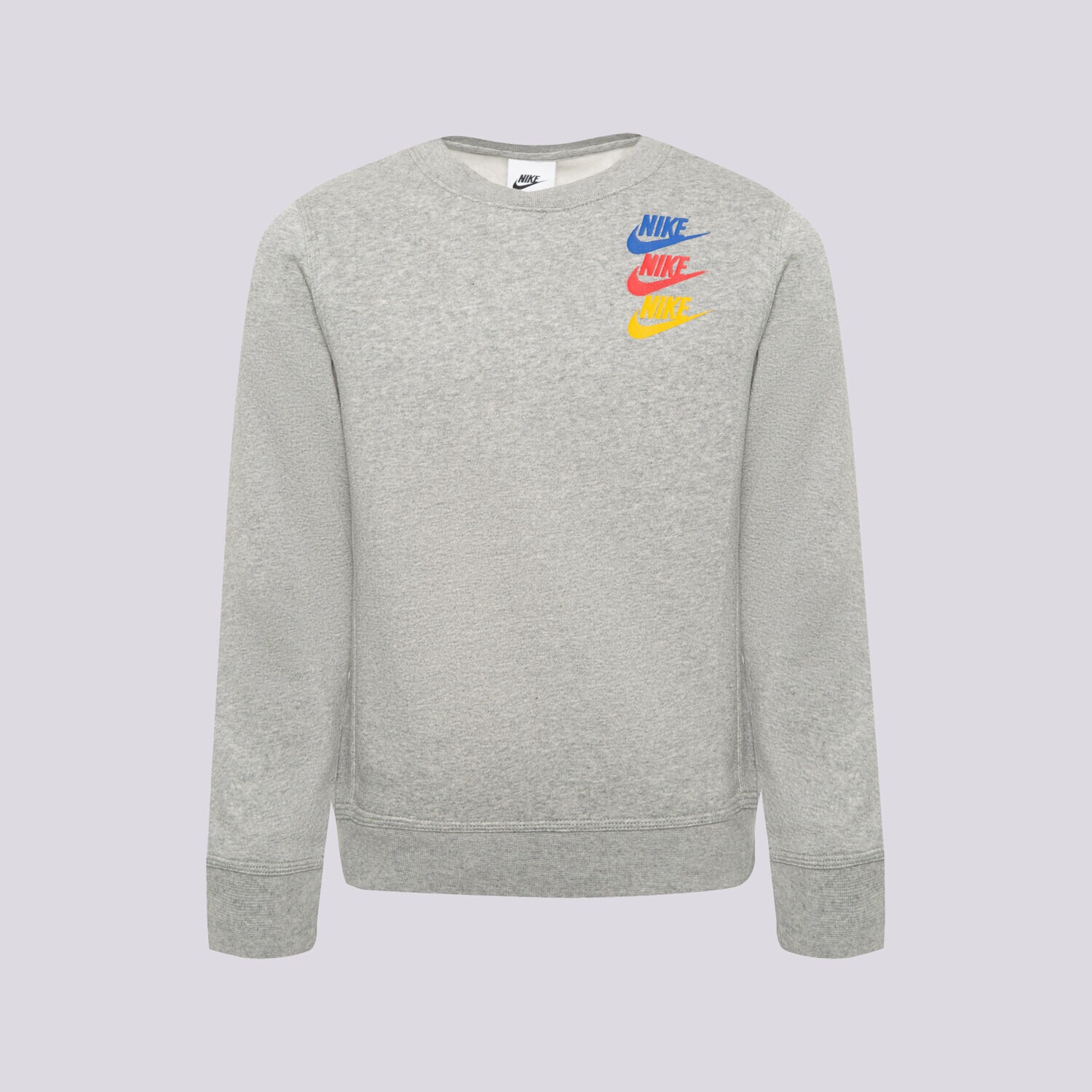 Sportowa bluza dziecięca NIKE BLUZA B NSW SI FLC CREW BB FD1199-063 SZARY