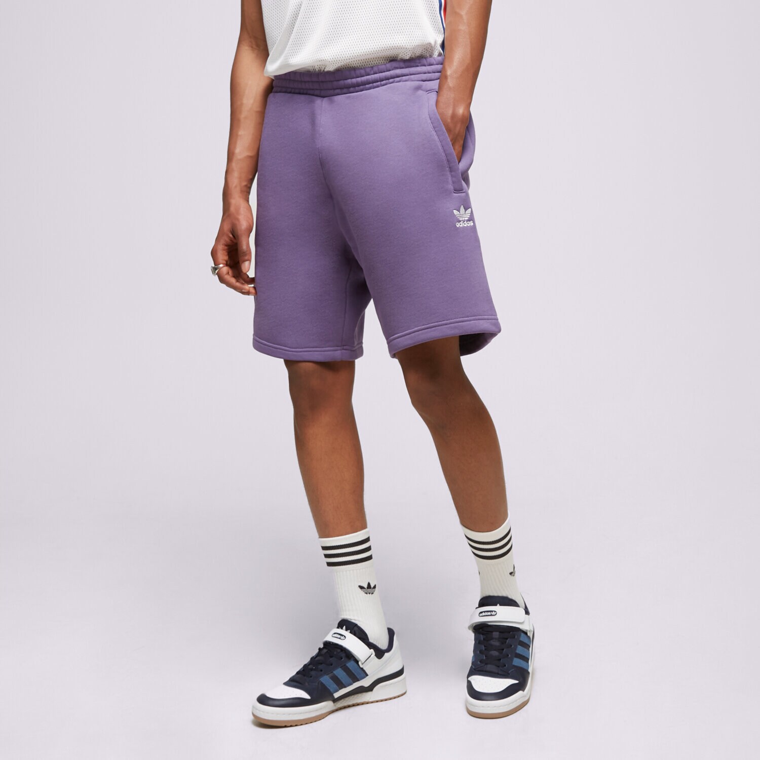 Krótkie spodenki, szorty męskie ADIDAS SZORTY ESSENTIAL SHORT IB2018 NIEBIESKI