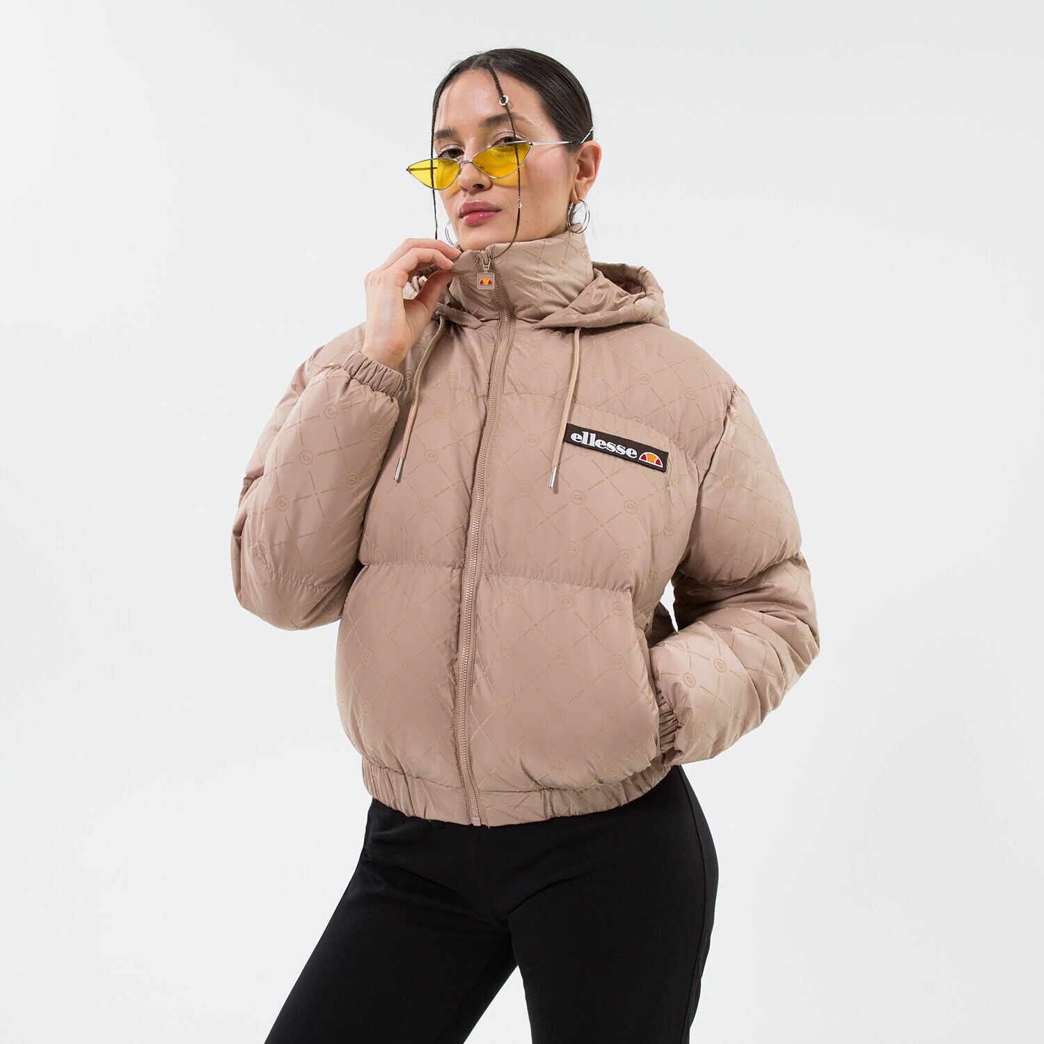 Kurtka zimowa damska ELLESSE KURTKA PUCHOWA MAYDELLE L BRWN PADDED JACKET SGP15947209 BRĄZOWY
