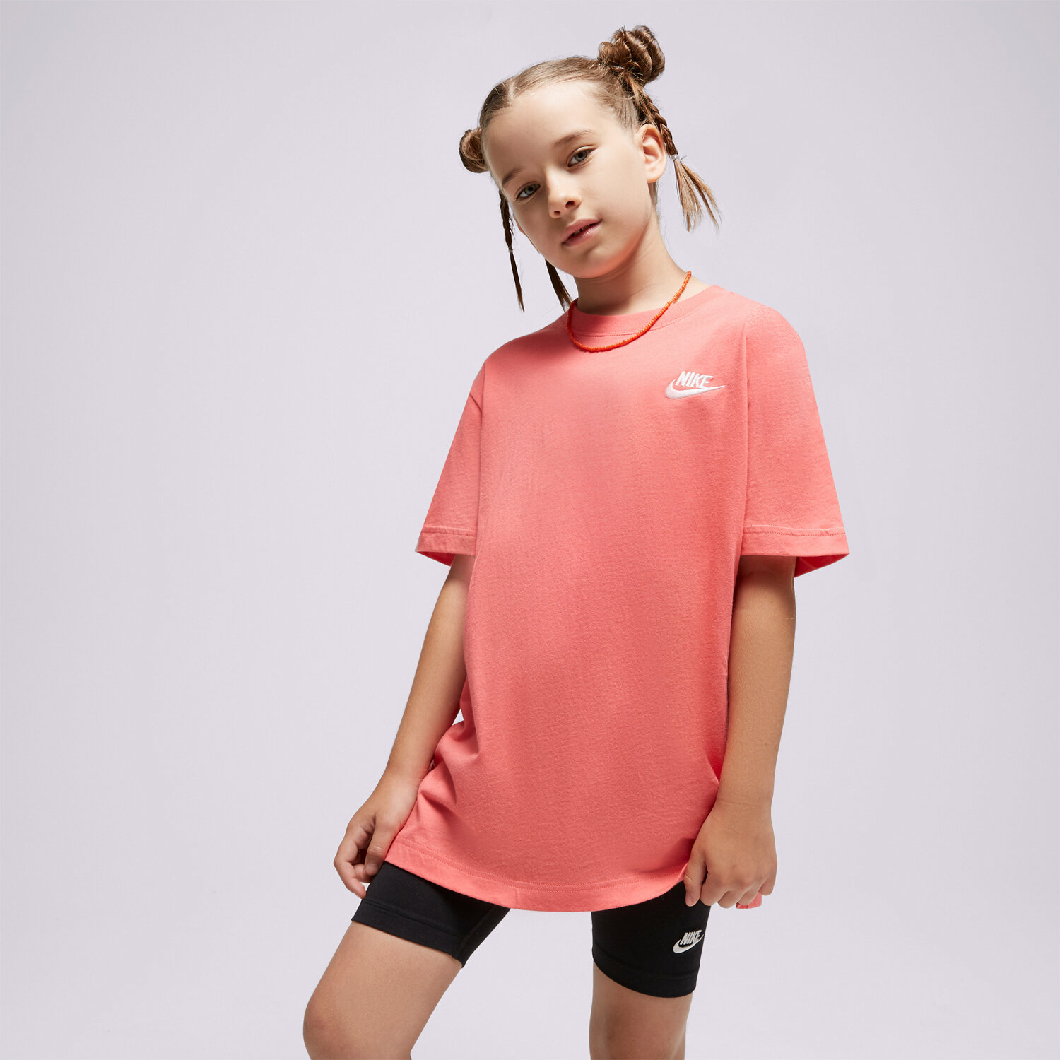 Koszulka, t-shirt dla dzieci NIKE T-SHIRT G NSW TEE CLUB SS BOY FD0927-894 RÓŻOWY