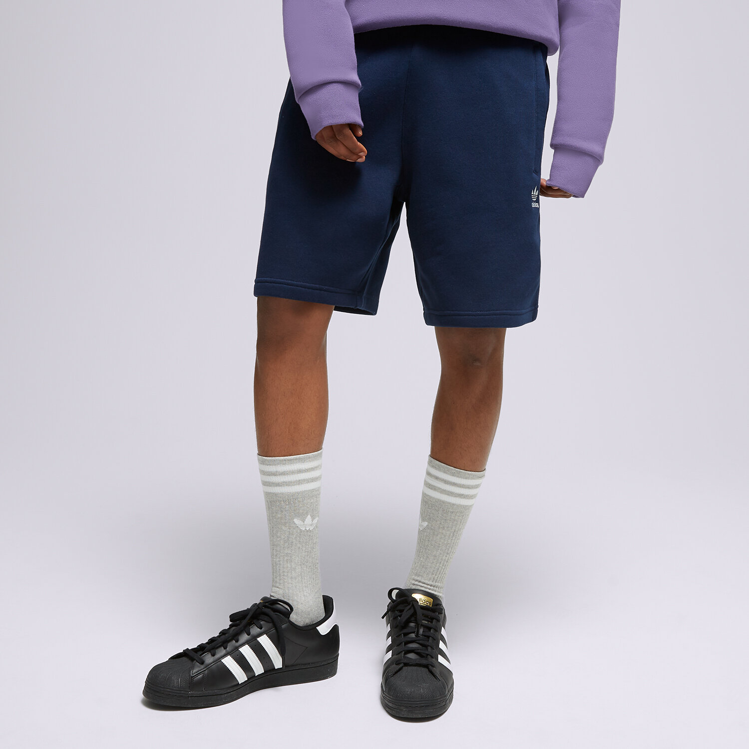 Krótkie spodenki, szorty męskie ADIDAS SZORTY ESSENTIAL SHORT IA4902 GRANATOWY