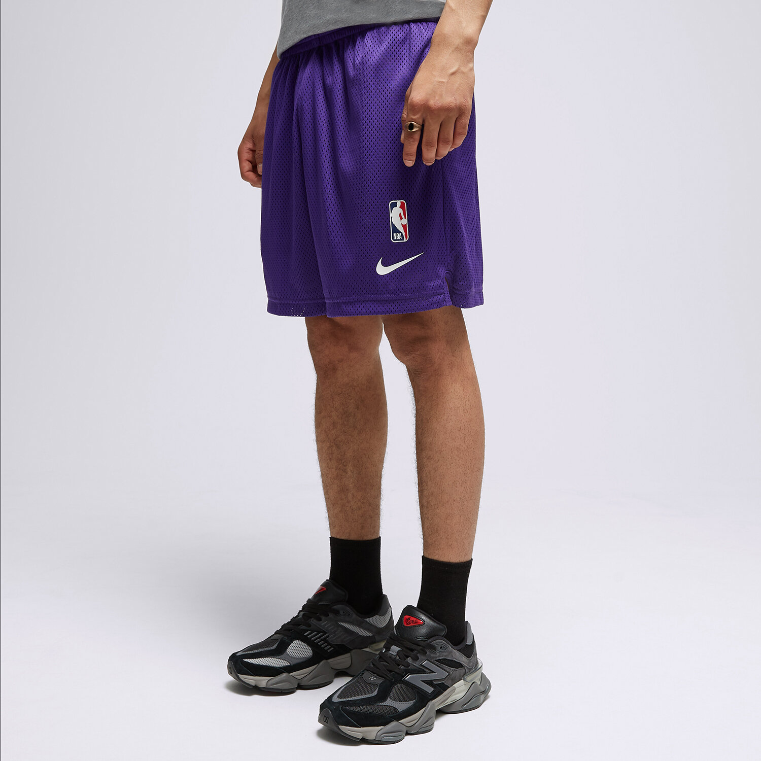 Krótkie spodenki, szorty męskie NIKE SZORTY LAL M NK PLAYER SHRT NBA DN4629-504 FIOLETOWY