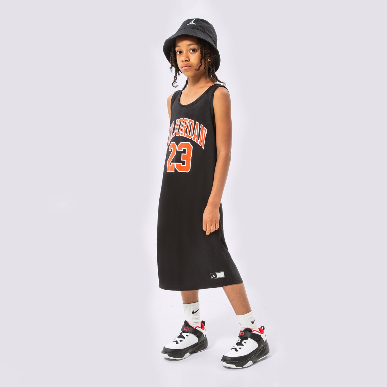 JORDAN SUKIENKA HBR JORDAN JERSEY DRESS GIRL 45B320-023 CZARNY