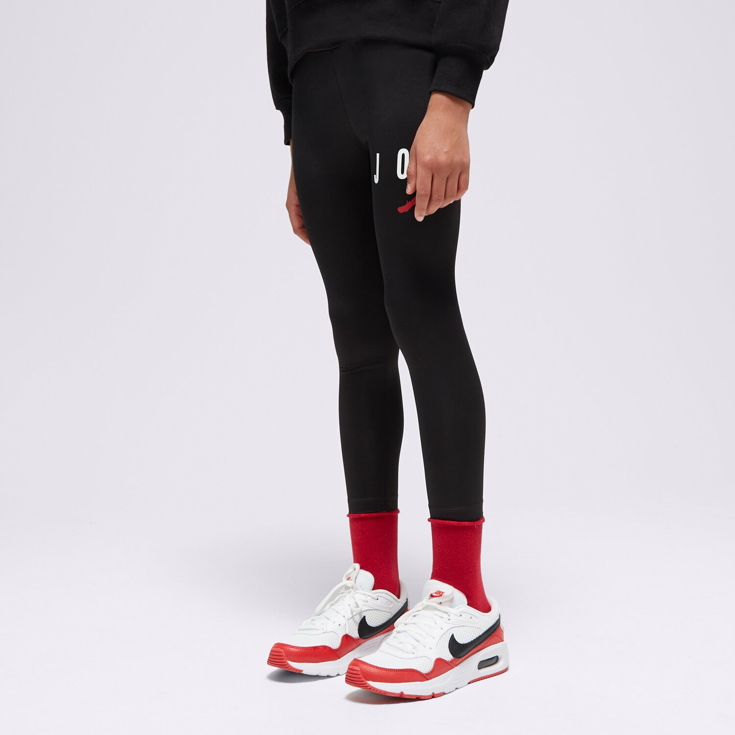 Sportowe spodnie dziecięce JORDAN LEGGINGS JUMPMAN SUSTAINABLE LEGGING GIRL 45B913-023 CZARNY