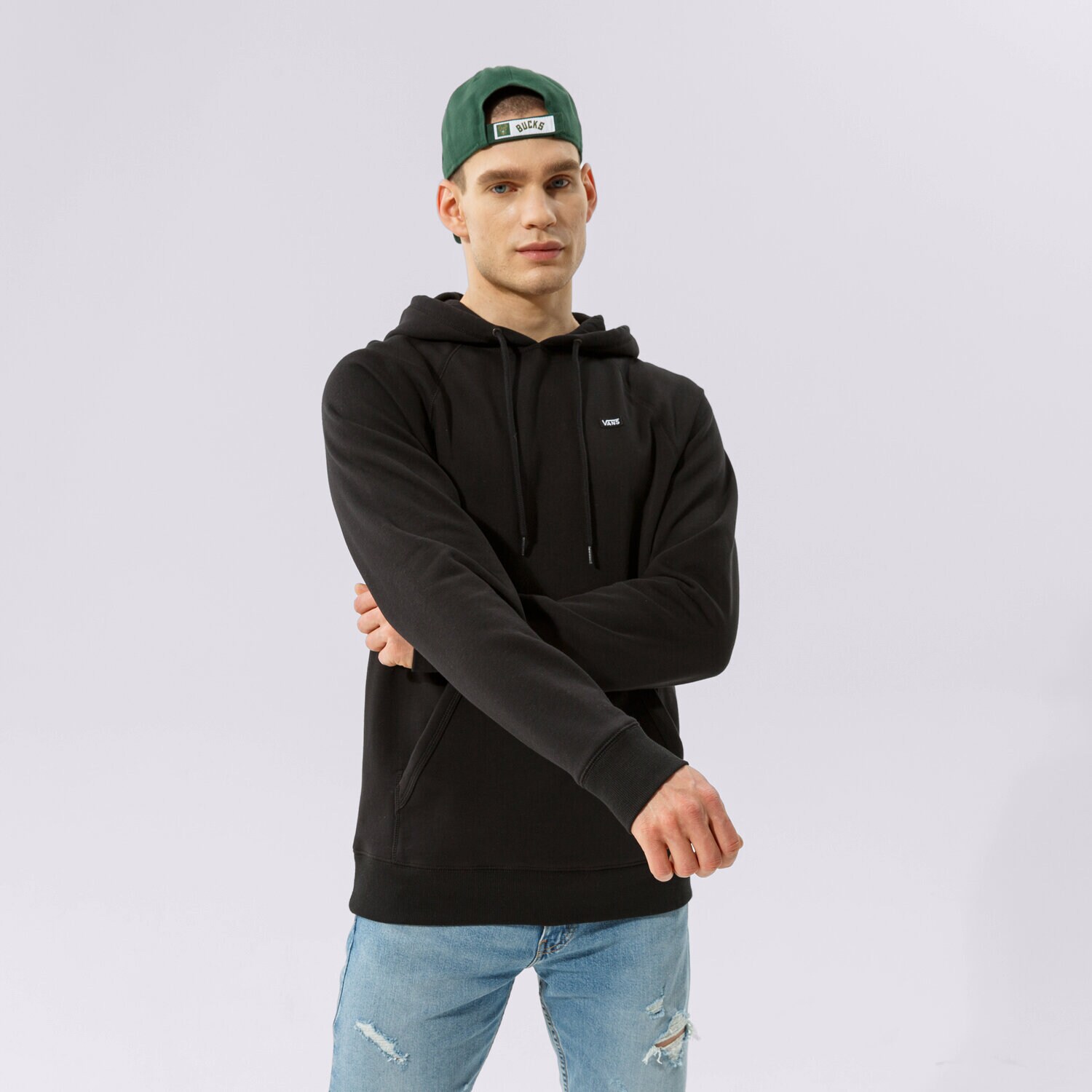 Bluza męska VANS BLUZA Z KAPTUREM MN VERSA VN0A49SNZ7W1 CZARNY