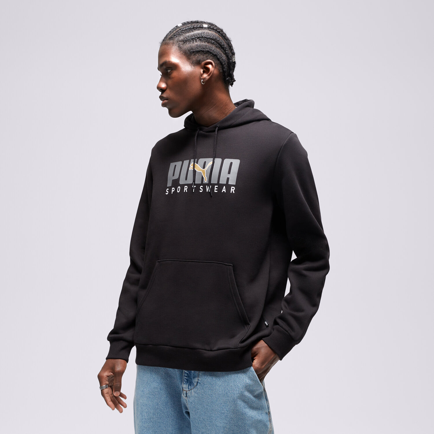 Bluza męska PUMA BLUZA Z KAPTUREM CORE 67488201 CZARNY