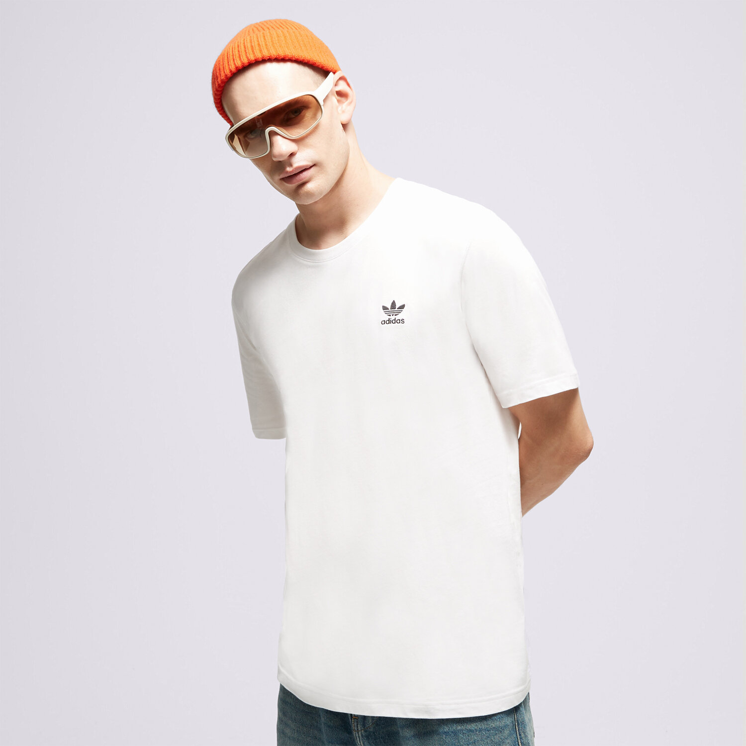 Koszulka, t-shirt sportowy męski ADIDAS T-SHIRT ESSENTIAL TEE IM4539 BIAŁY