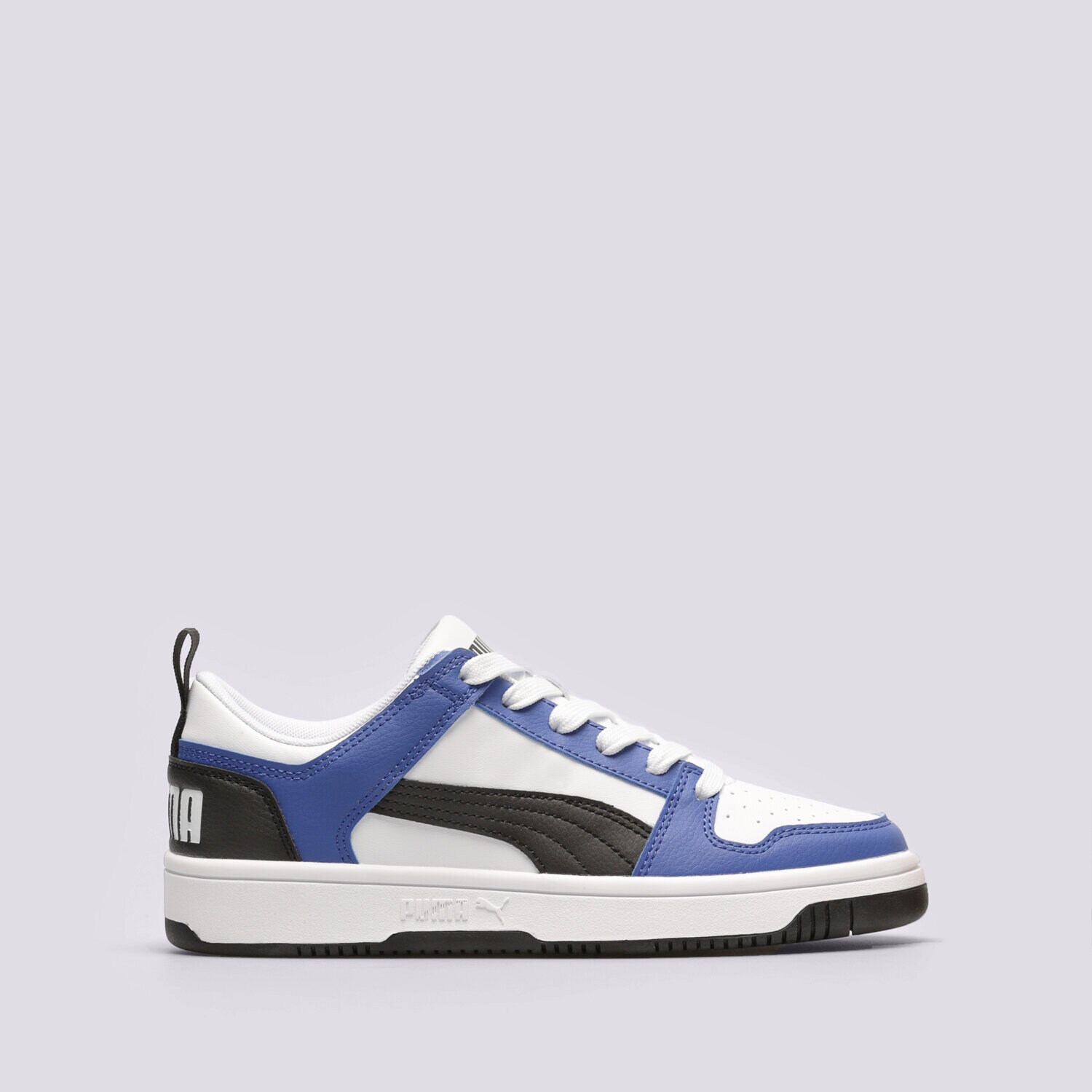 Buty sneakersy dla dzieci PUMA REBOUND LAYUP LO SL JR 37049019 GRANATOWY