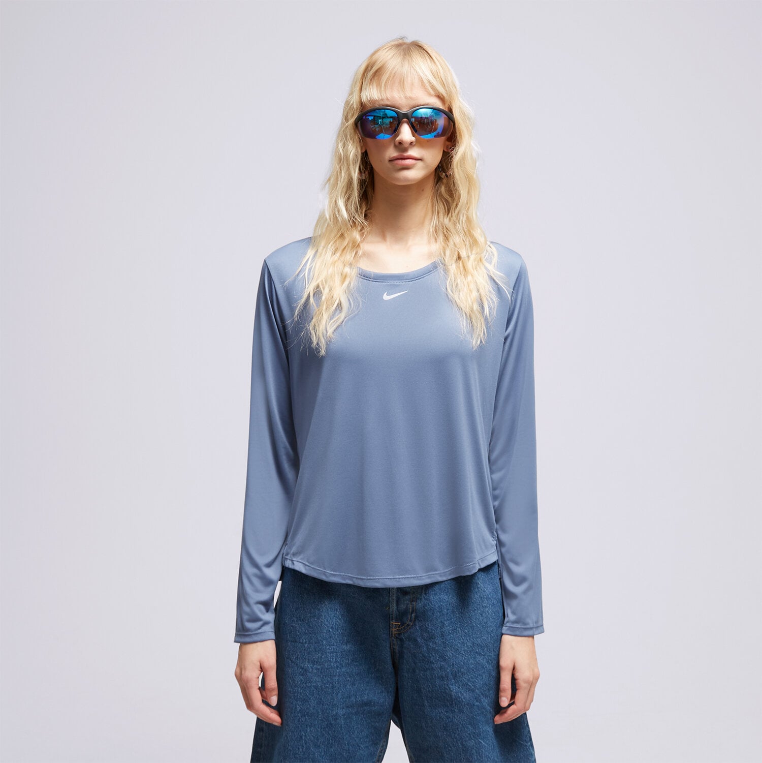 Bluza damska NIKE BLUZA (T)ONE LS TOP DF'BLU SWEATSHIRT DD0641-491 FIOLETOWY