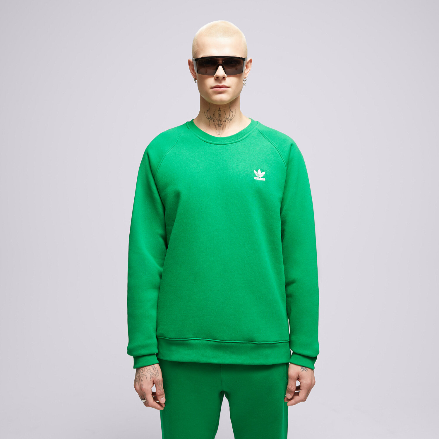 Bluza męska ADIDAS BLUZA ESSENTIAL CREW IM4541 ZIELONY