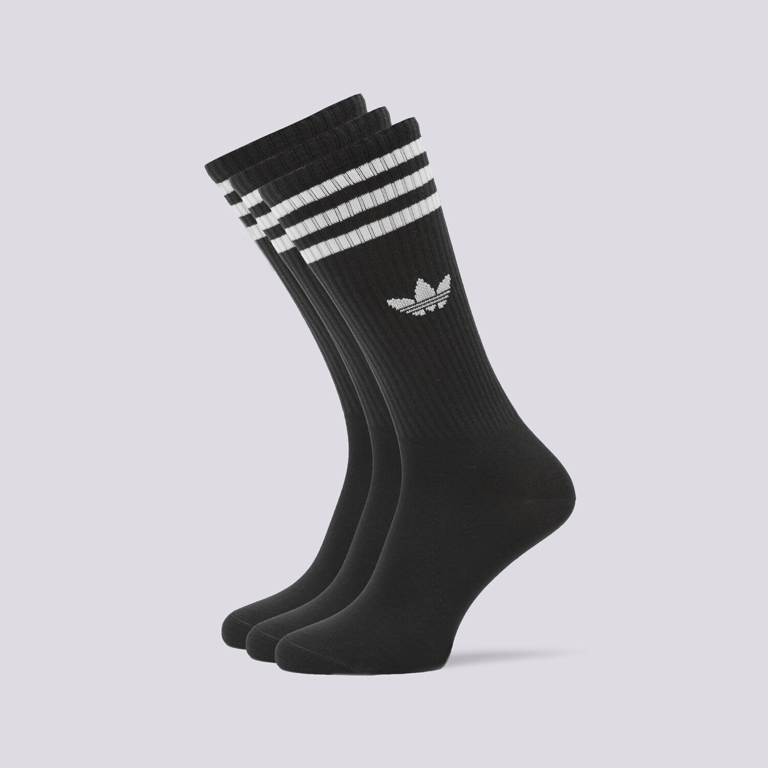 Skarpetki sportowe damskie ADIDAS SKARPETY 3-PACK SOLID SOCKS HIGH CREW IL5015 CZARNY