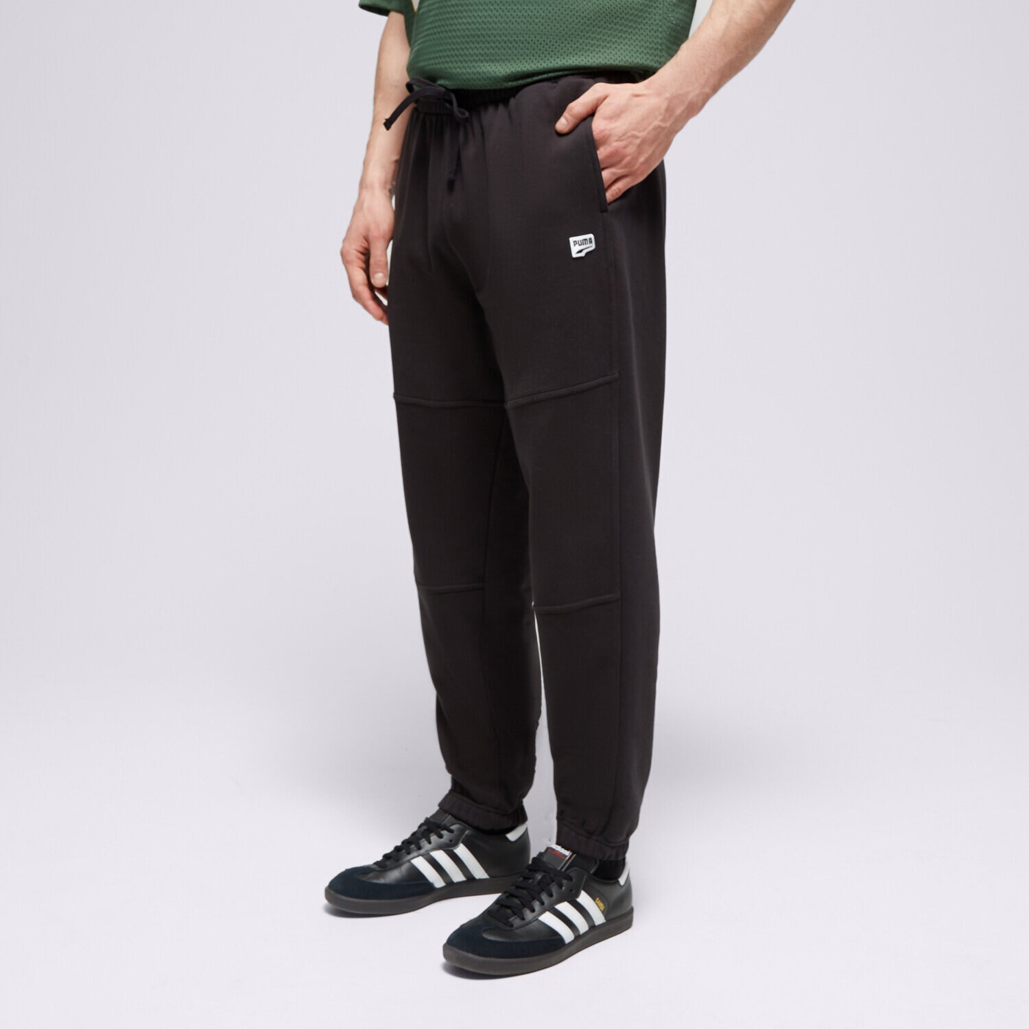 Spodnie sportowe męskie PUMA SPODNIE DOWNTOWN 62128701 CZARNY