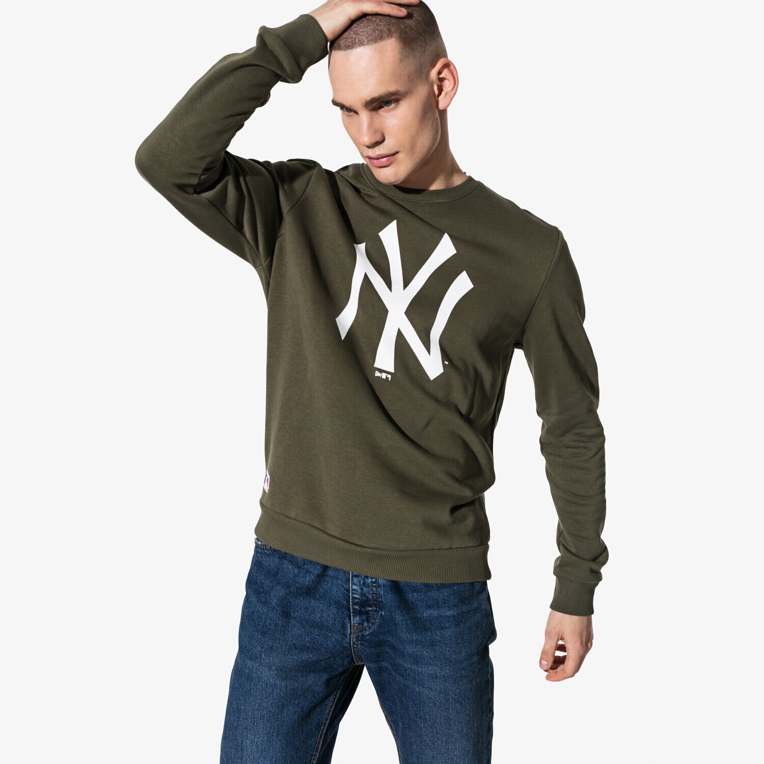 Bluza męska NEW ERA BLUZA MLB NYY KHAKI NEW YORK YANKEES WHI 11863702 KHAKI