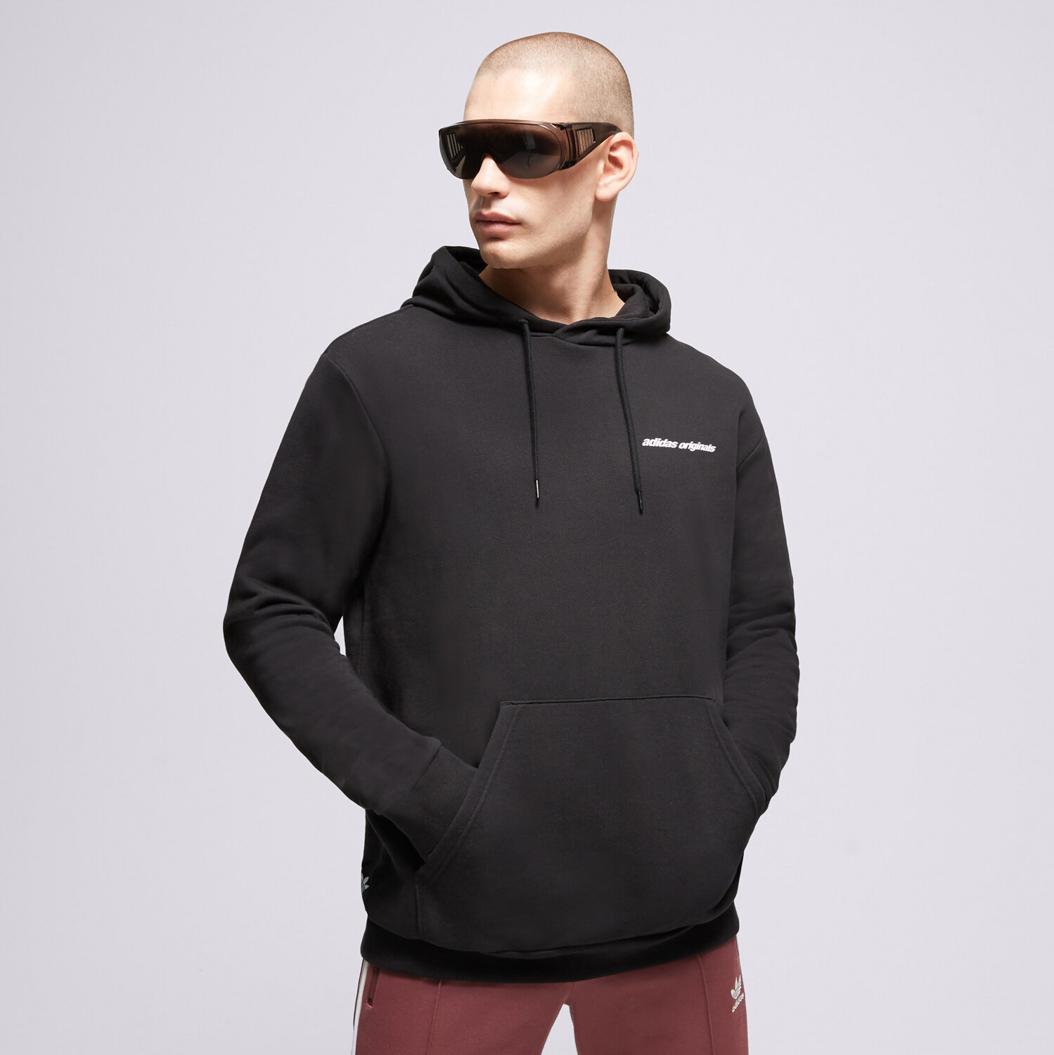 Bluza męska ADIDAS BLUZA Z KAPTUREM HC7180 HC7180 CZARNY