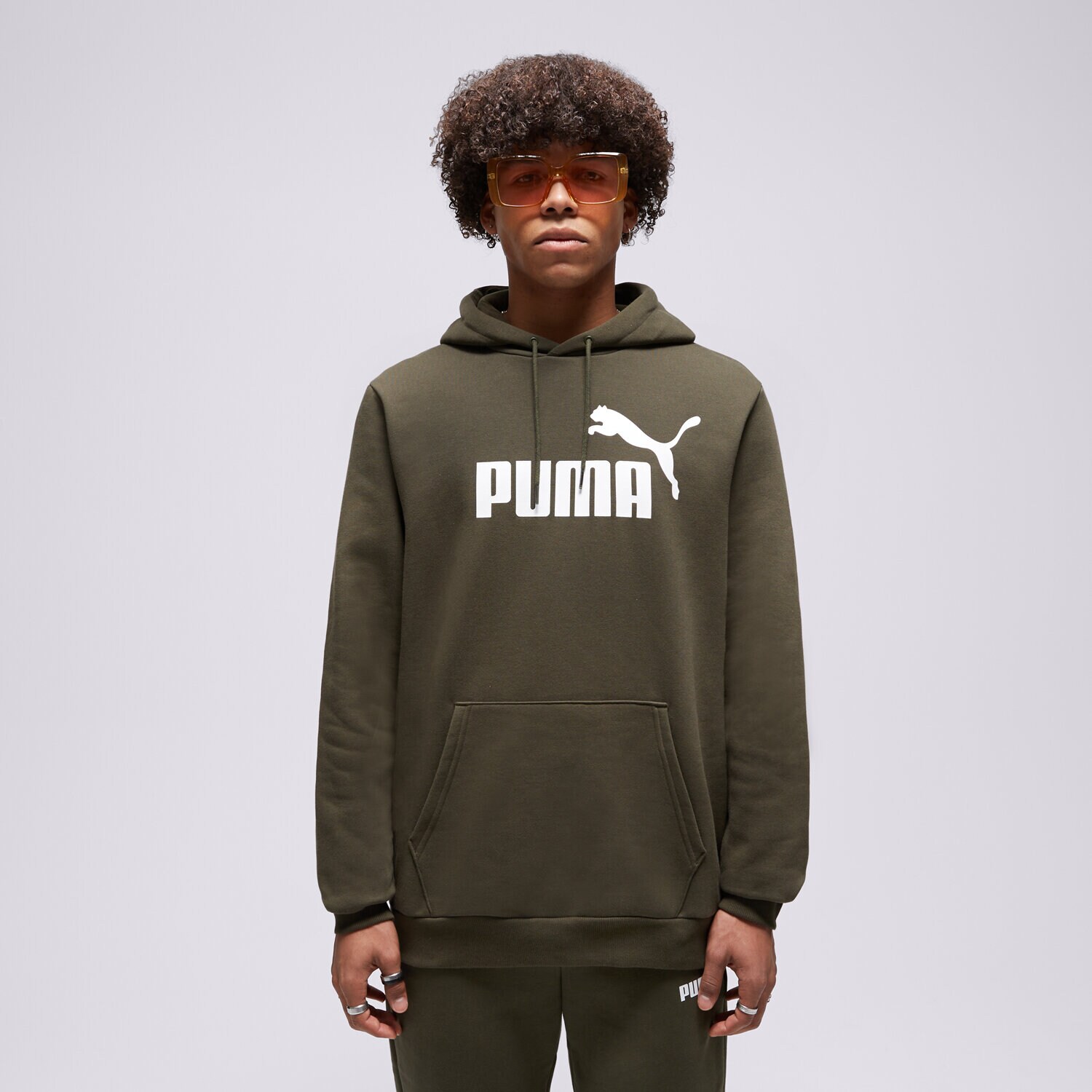 Bluza męska PUMA BLUZA Z KAPTUREM CORE LL OH HD FOREST/WHT 58668770 ZIELONY