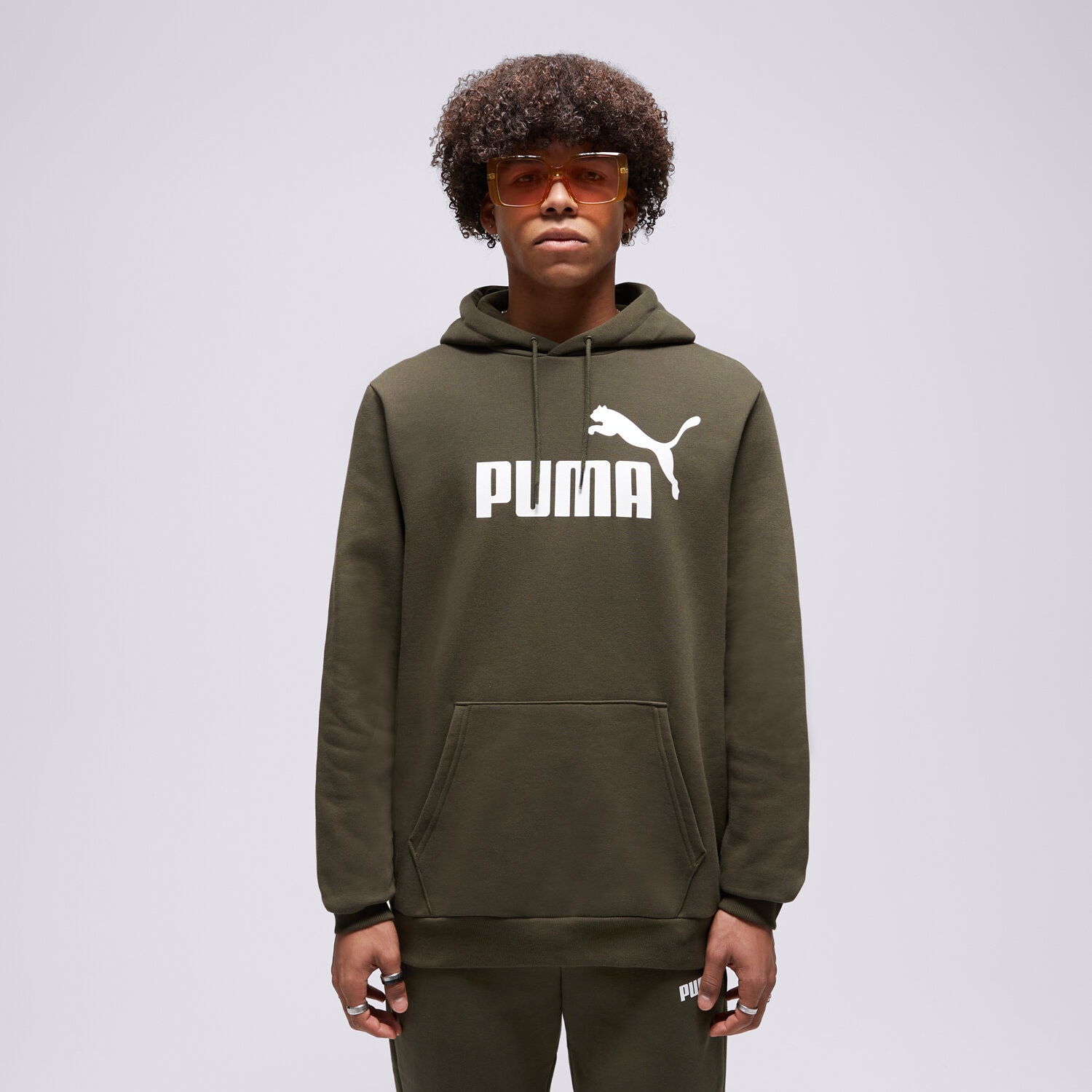 Bluza męska PUMA BLUZA Z KAPTUREM CORE LL OH HD FOREST/WHT 58668770 ZIELONY