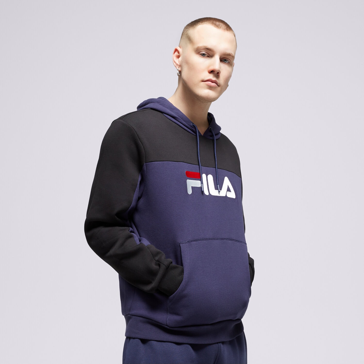 Bluza męska FILA BLUZA Z KAPTUREM FW22JDM021 GRANATOWY