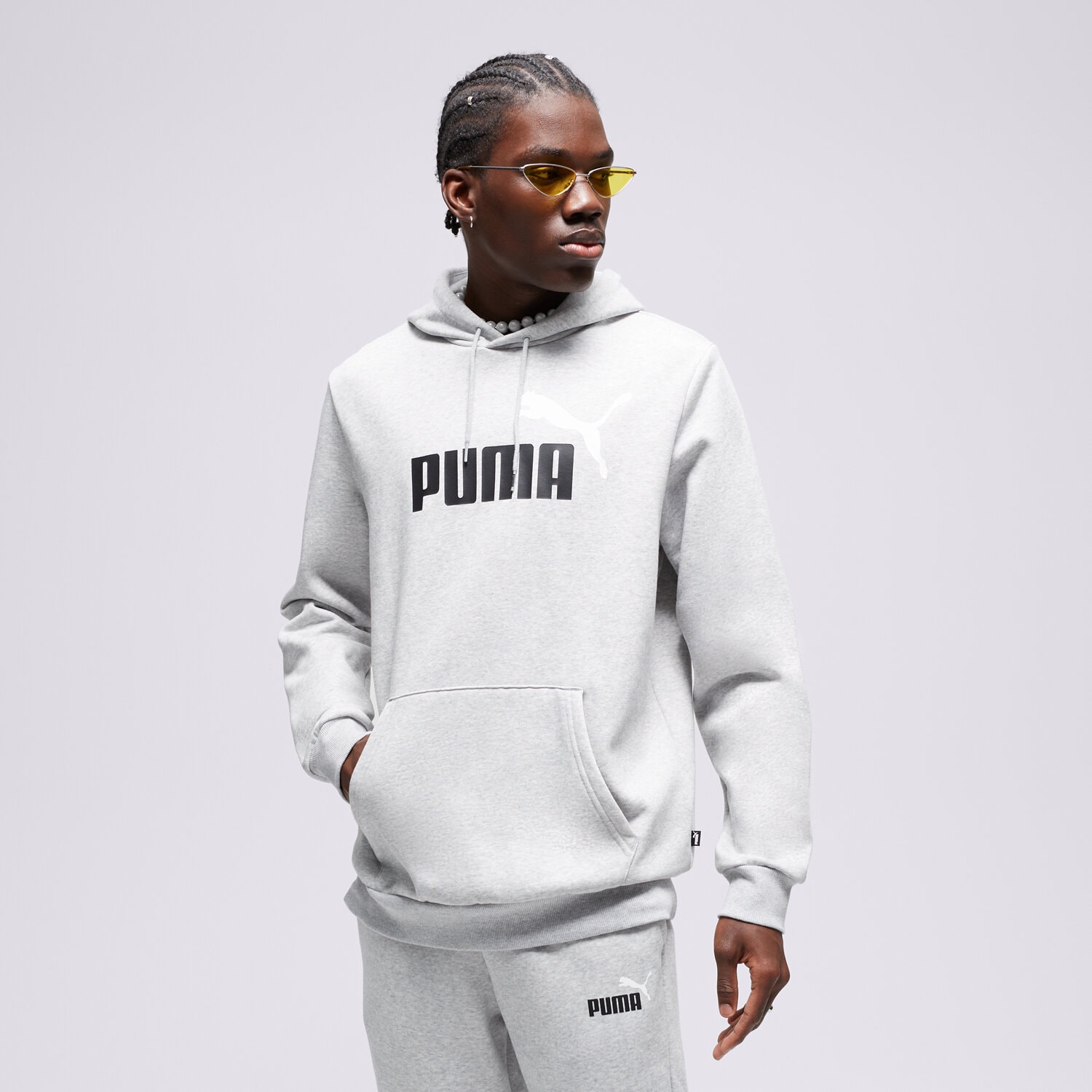 Bluza męska PUMA BLUZA Z KAPTUREM CORE 58676404 SZARY