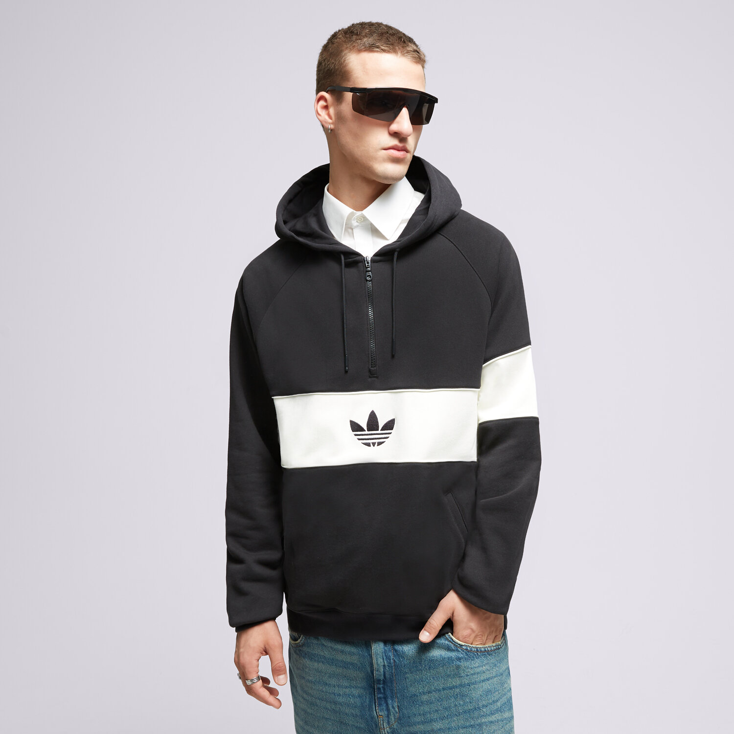 Bluza męska ADIDAS BLUZA Z KAPTUREM HACK NY HOODIE IP9488 CZARNY