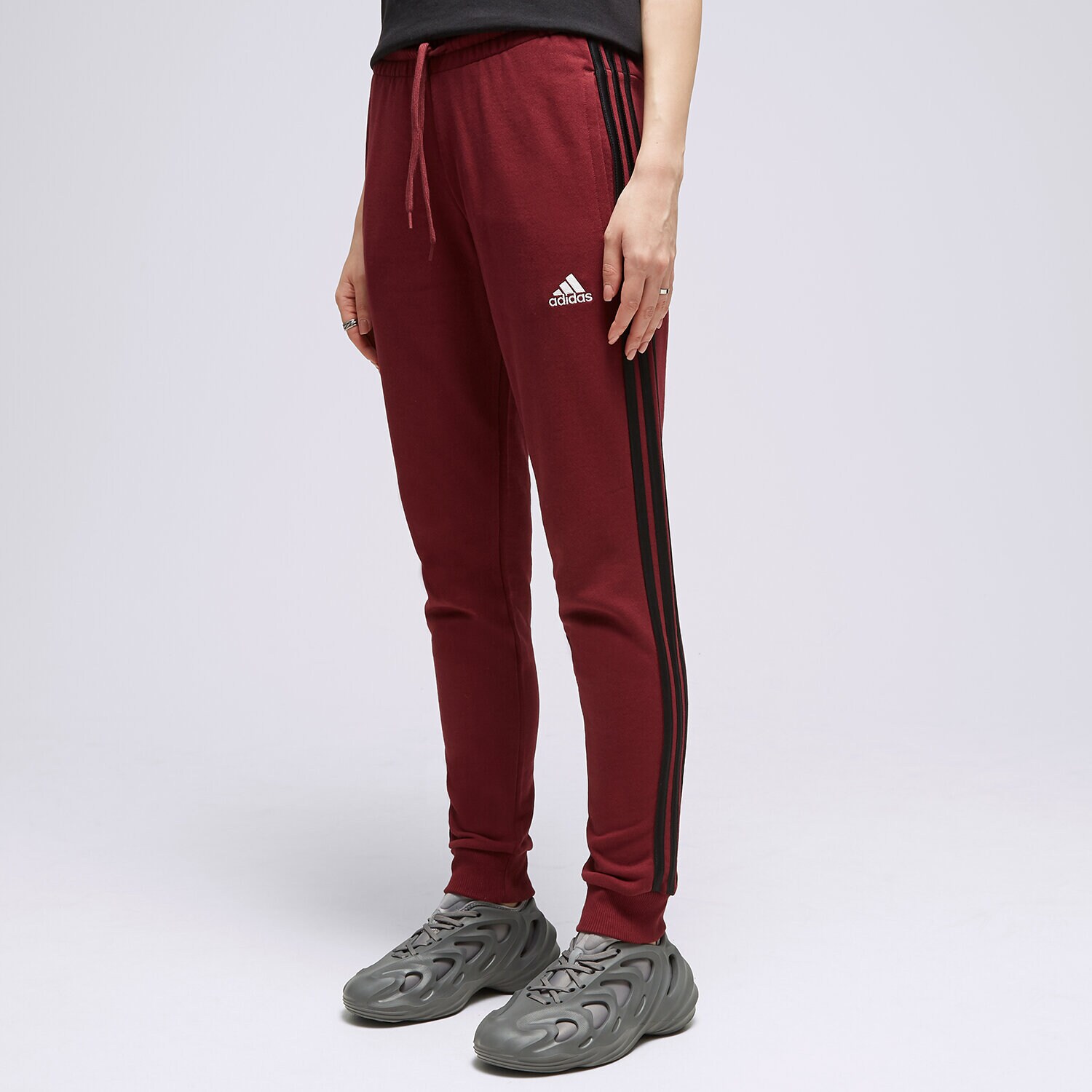 Spodnie sportowe damskie ADIDAS SPODNIE W 3S FT CF PT IL3420 BORDOWY