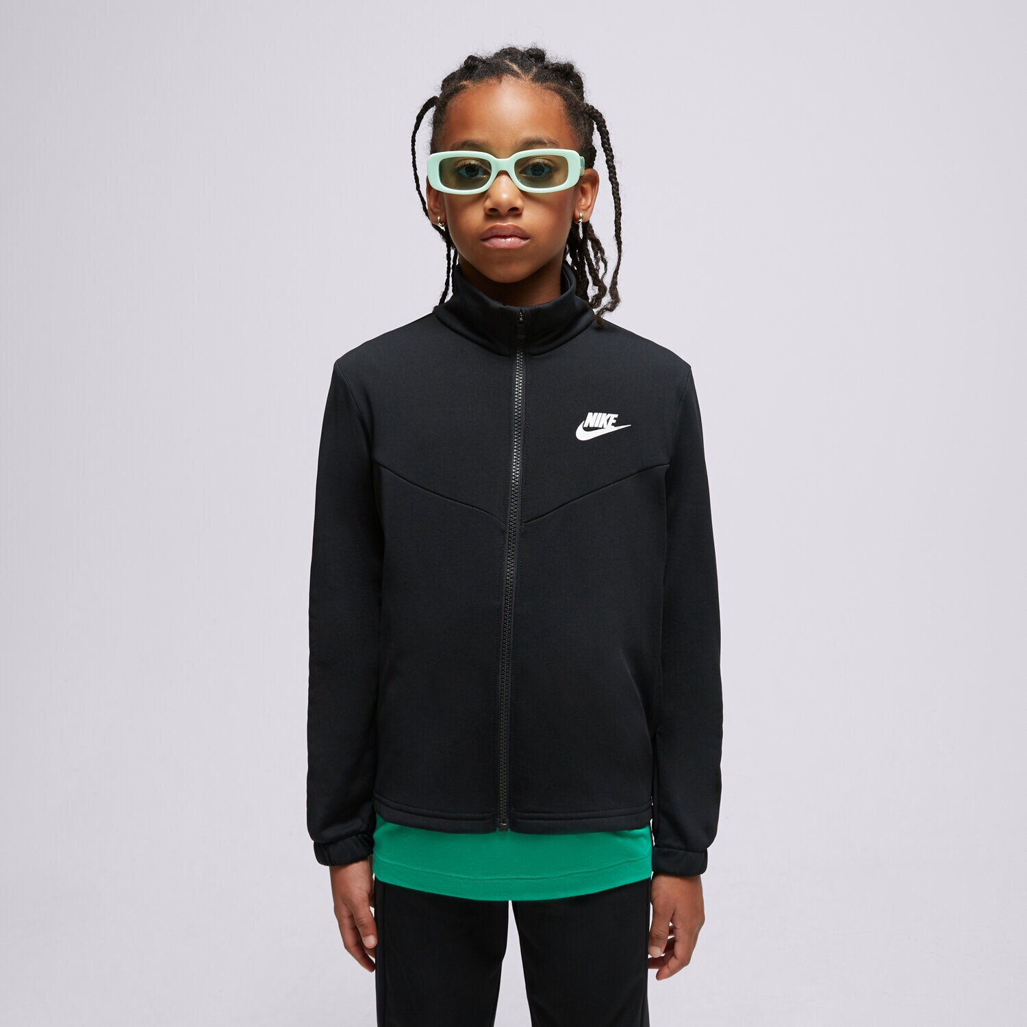 Sportowe spodnie dziecięce NIKE KOMPLET K NSW TRACKSUIT POLY U FD3067-010 CZARNY