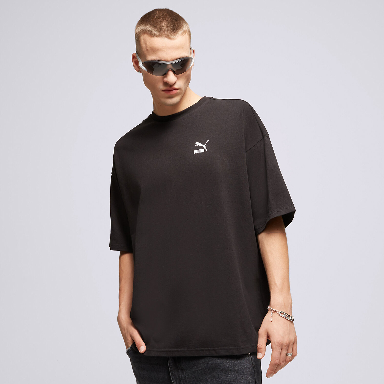 Koszulka, t-shirt sportowy męski PUMA T-SHIRT BETTER CLASSICS OVERSIZED 62131501 CZARNY