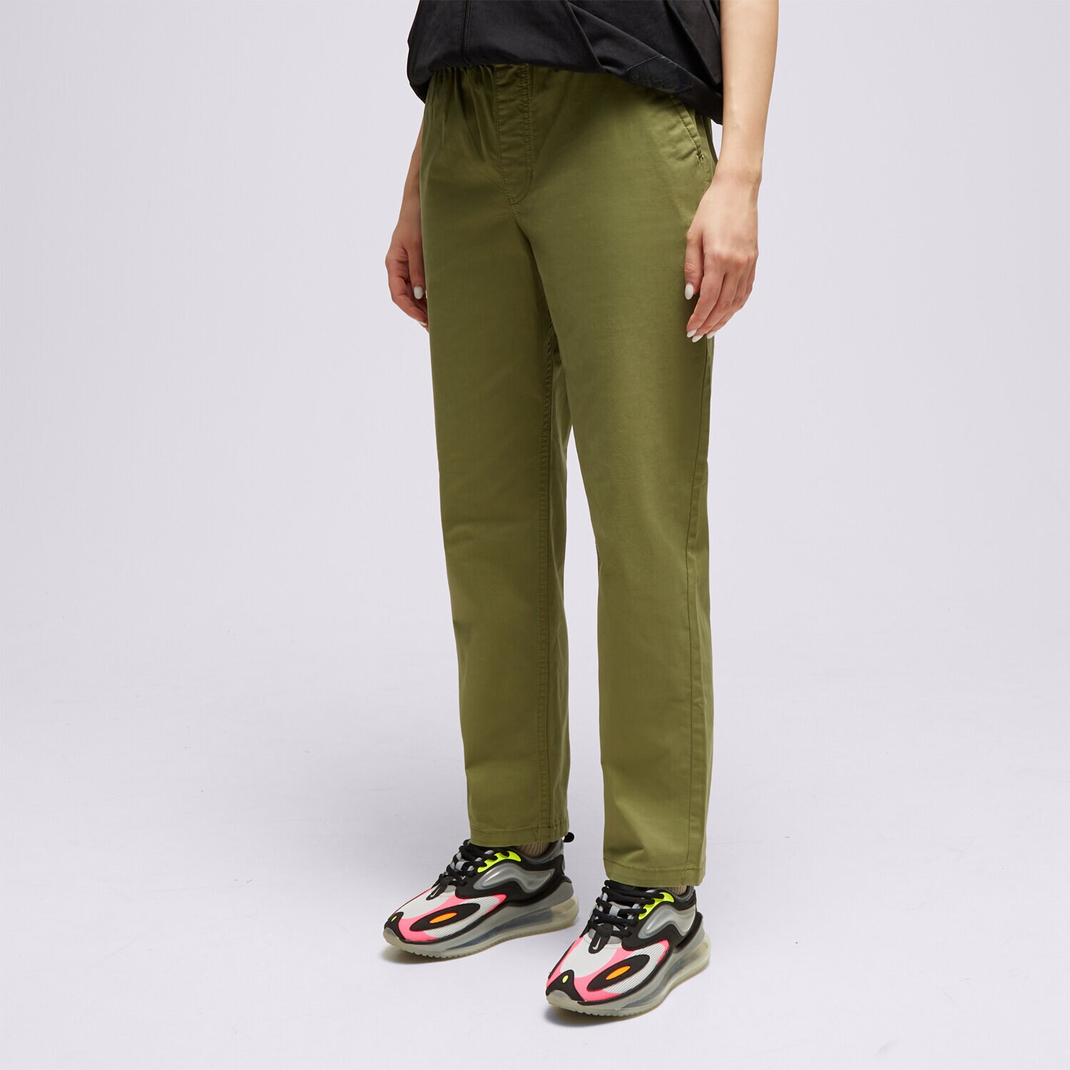 Spodnie sportowe damskie VANS SPODNIE RANGE RELAXED VN0A7RMPZBF1 ZIELONY