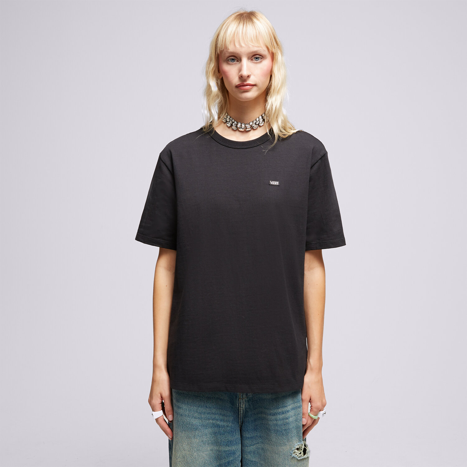 Koszulka, t-shirt damski VANS T-SHIRT WM SS OTW VN0A5I8XBLK1 CZARNY