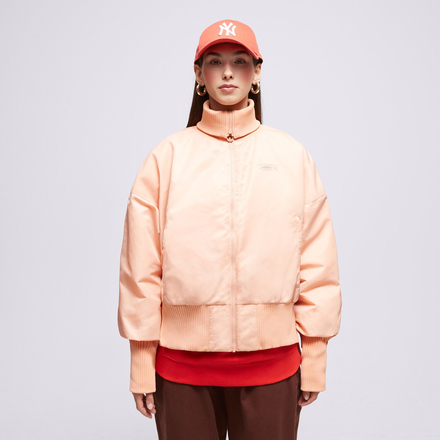 Kurtka zimowa damska ADIDAS KURTKA ZIMOWA RIB BOMBER GU1769 RÓŻOWY