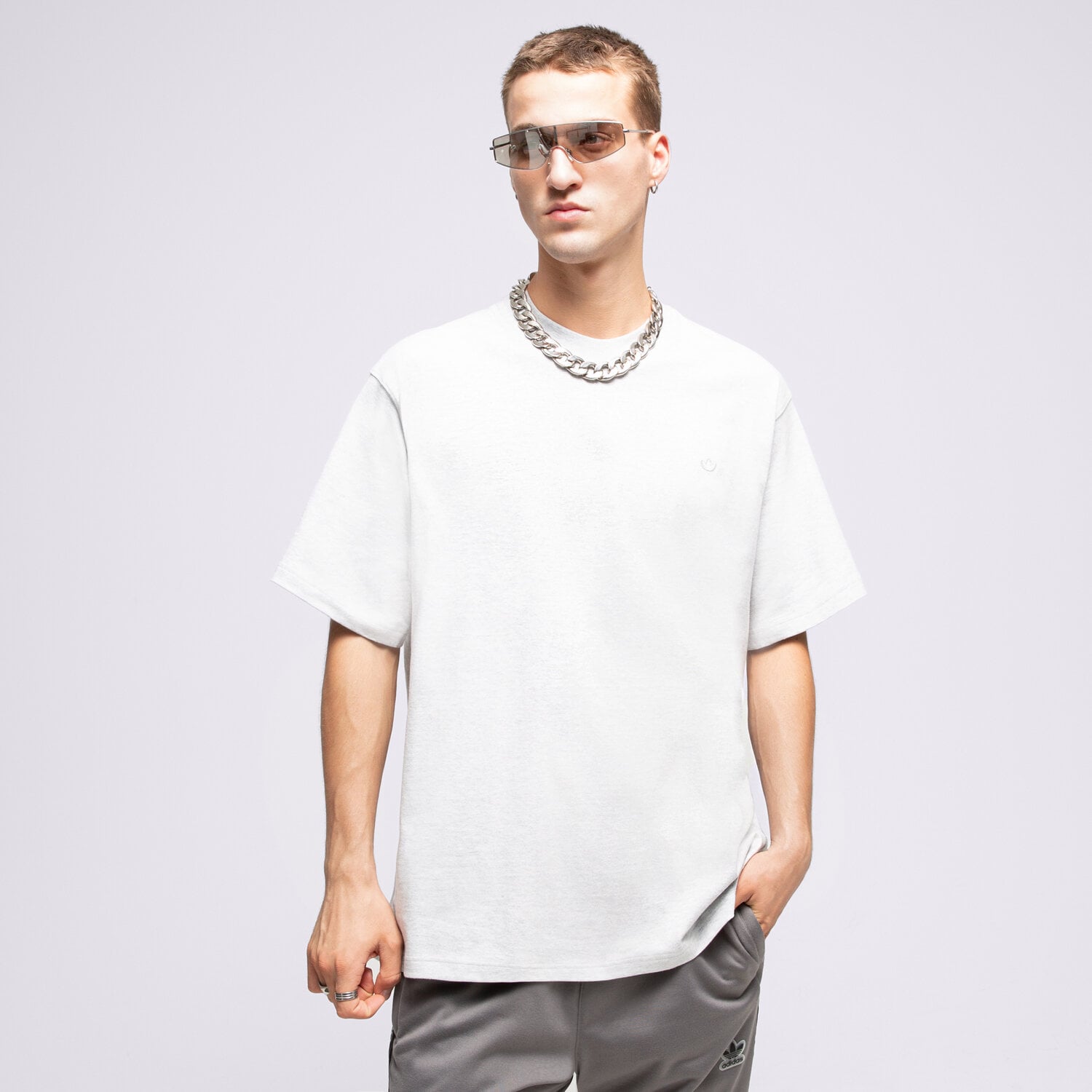 Koszulka, t-shirt sportowy męski ADIDAS T-SHIRT C TEE IB9473 SZARY