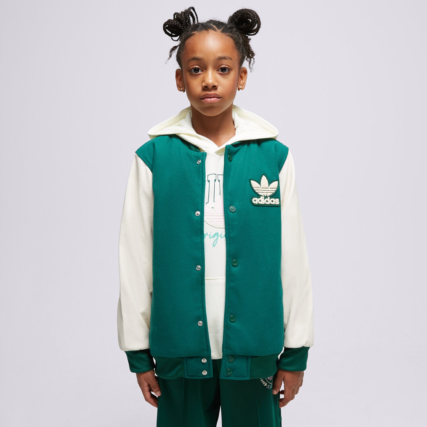 Dziecięca kurtka przejściowa (wiosenna/jesienna) ADIDAS KURTKA VRCT JACKET U IJ9776 ZIELONY