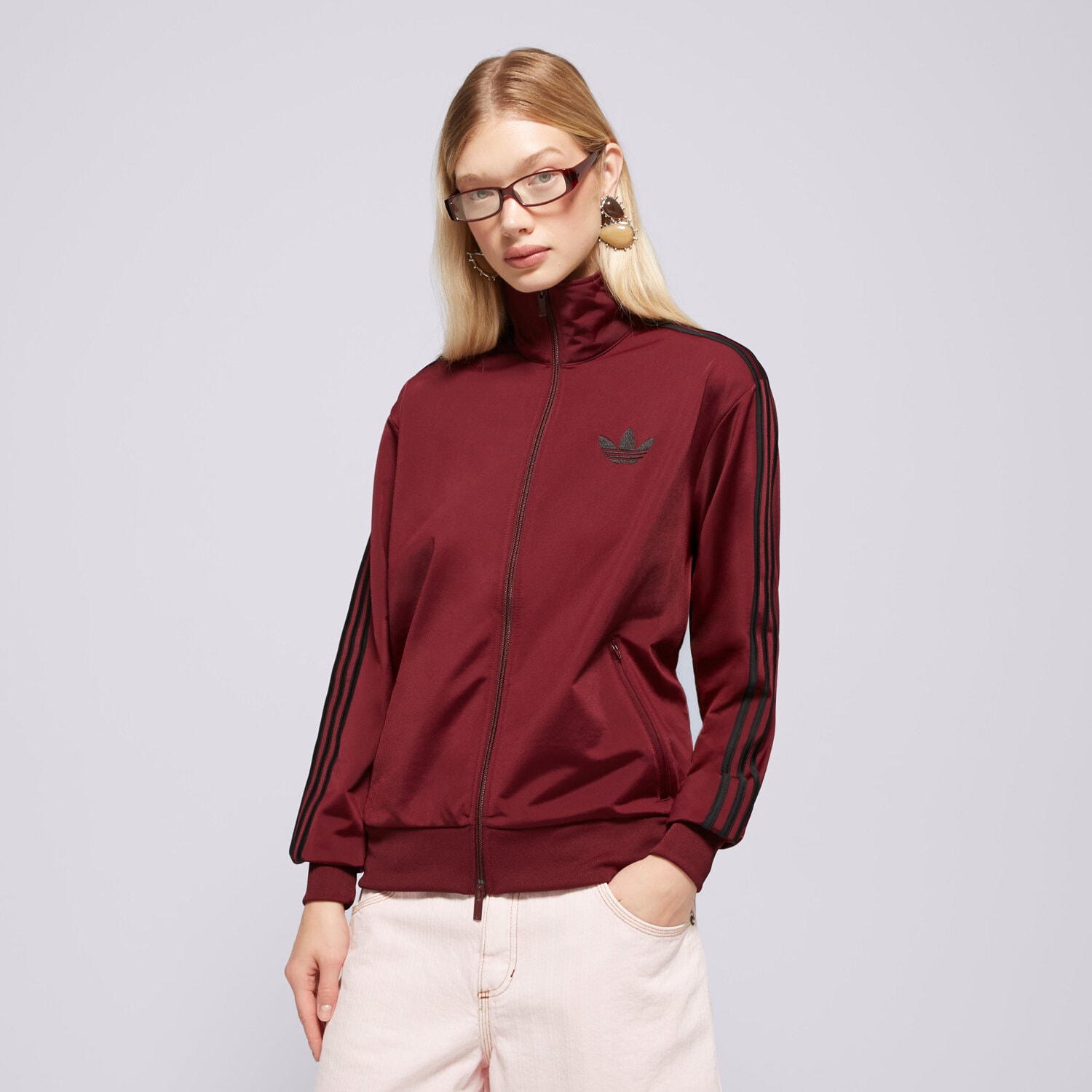 Bluza damska ADIDAS BLUZA ROZPINANA FB TT LOOSE KS4678 FIOLETOWY