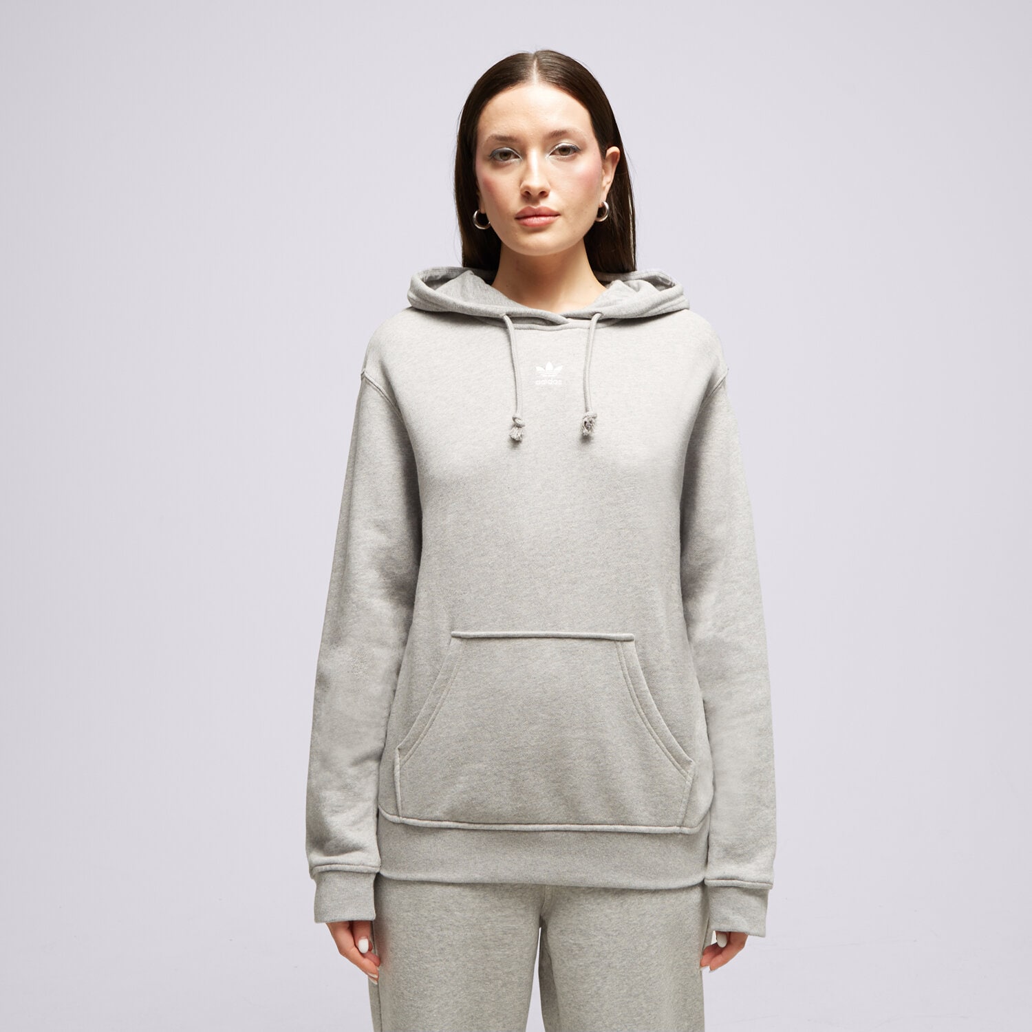 Bluza damska ADIDAS BLUZA Z KAPTUREM HOODIE IJ9760 SZARY