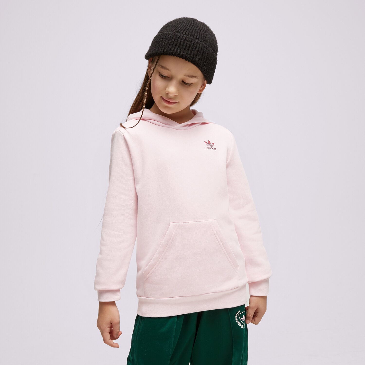 Sportowa bluza dziecięca ADIDAS BLUZA Z KAPTUREM HOODIE GIRL IJ9715 RÓŻOWY
