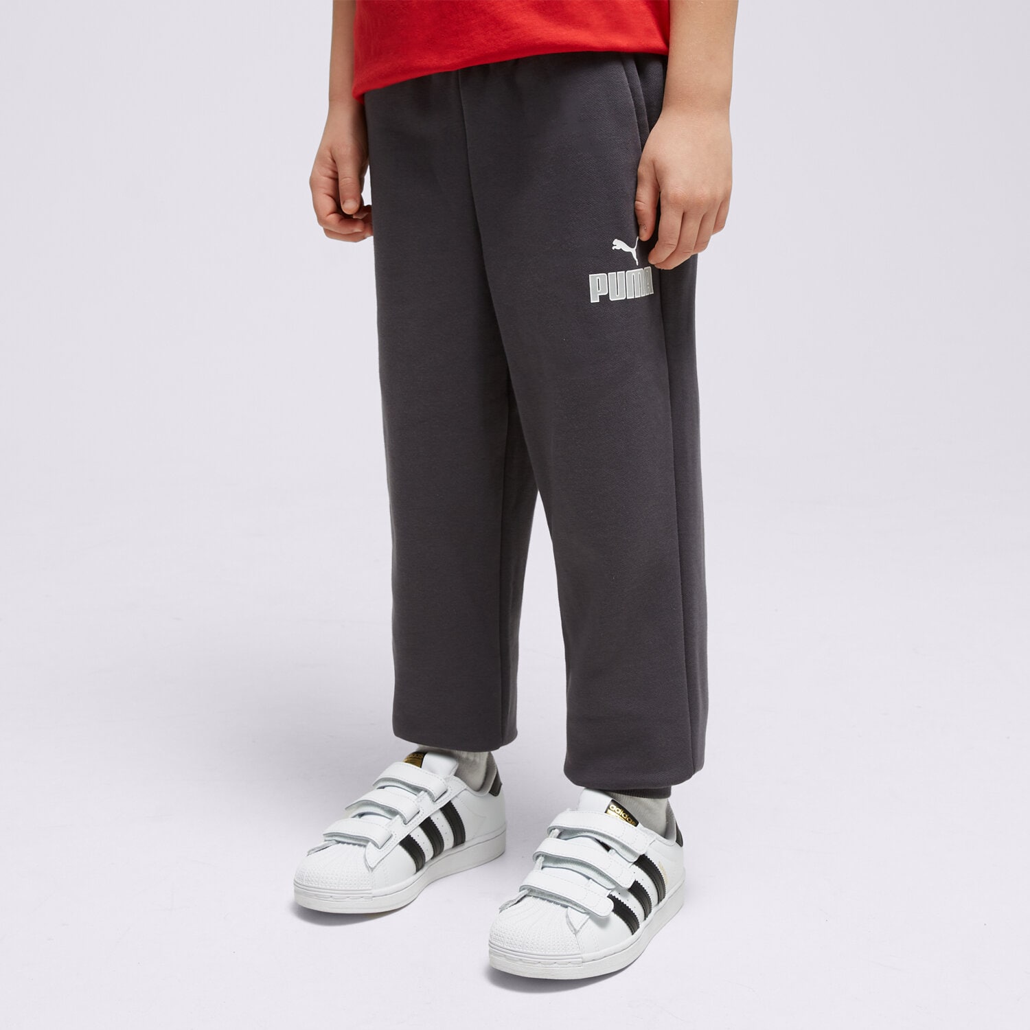 Sportowe spodnie dziecięce PUMA SPODNIE CORE PANT 67275617 SZARY