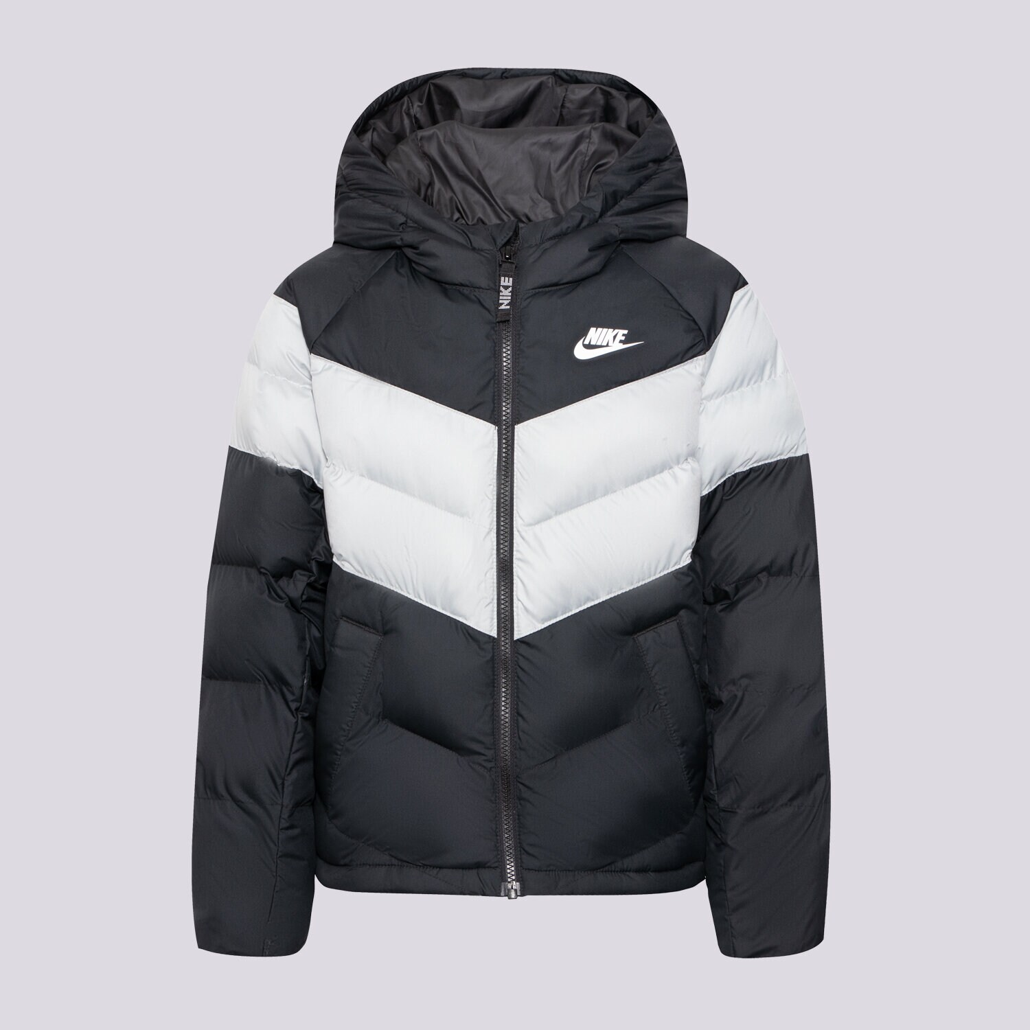 Dziecięca kurtka przejściowa (wiosenna/jesienna) NIKE KURTKA C-BLOCK BUB BLK/GRY BOY DX1264-010 CZARNY