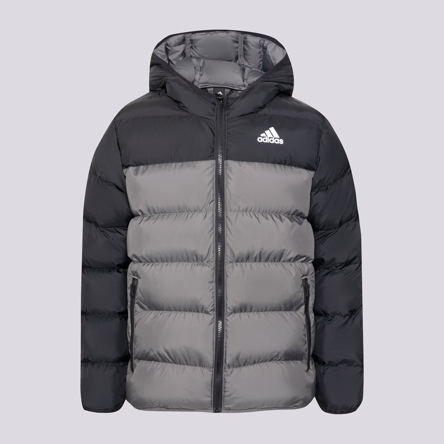 Dziecięca kurtka przejściowa (wiosenna/jesienna) ADIDAS KURTKA ZIMOWA CB BOS JCKT BLK/GRY BOY HT9924 SZARY