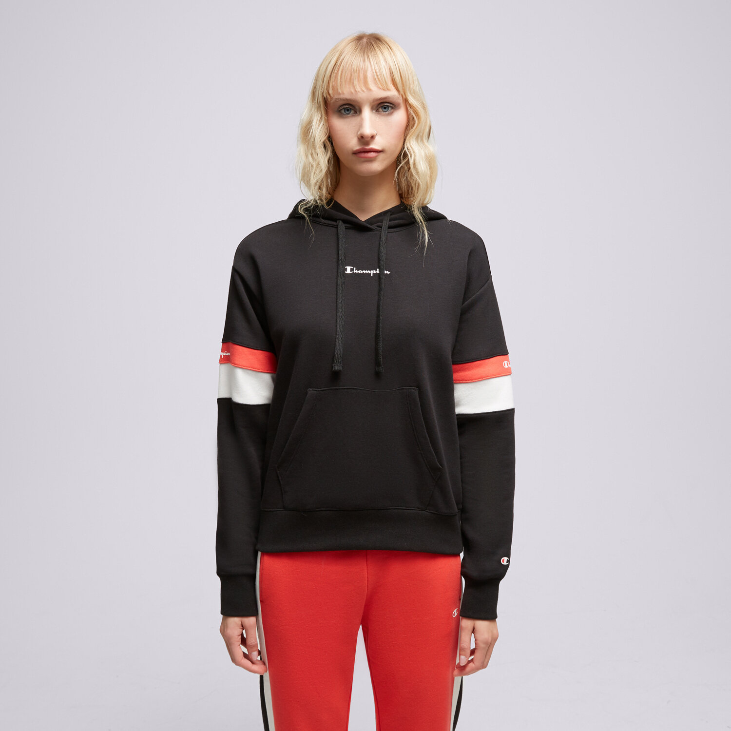 Bluza damska CHAMPION BLUZA Z KAPTUREM HOODED SWEATSHIRT 116222KK001 CZARNY