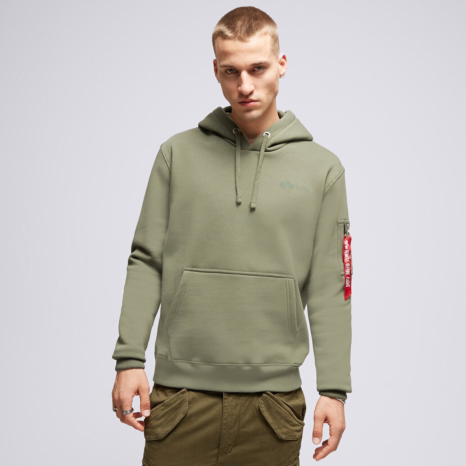 Bluza męska ALPHA INDUSTRIES BLUZA Z KAPTUREM AIR FORCE 138337142 KHAKI